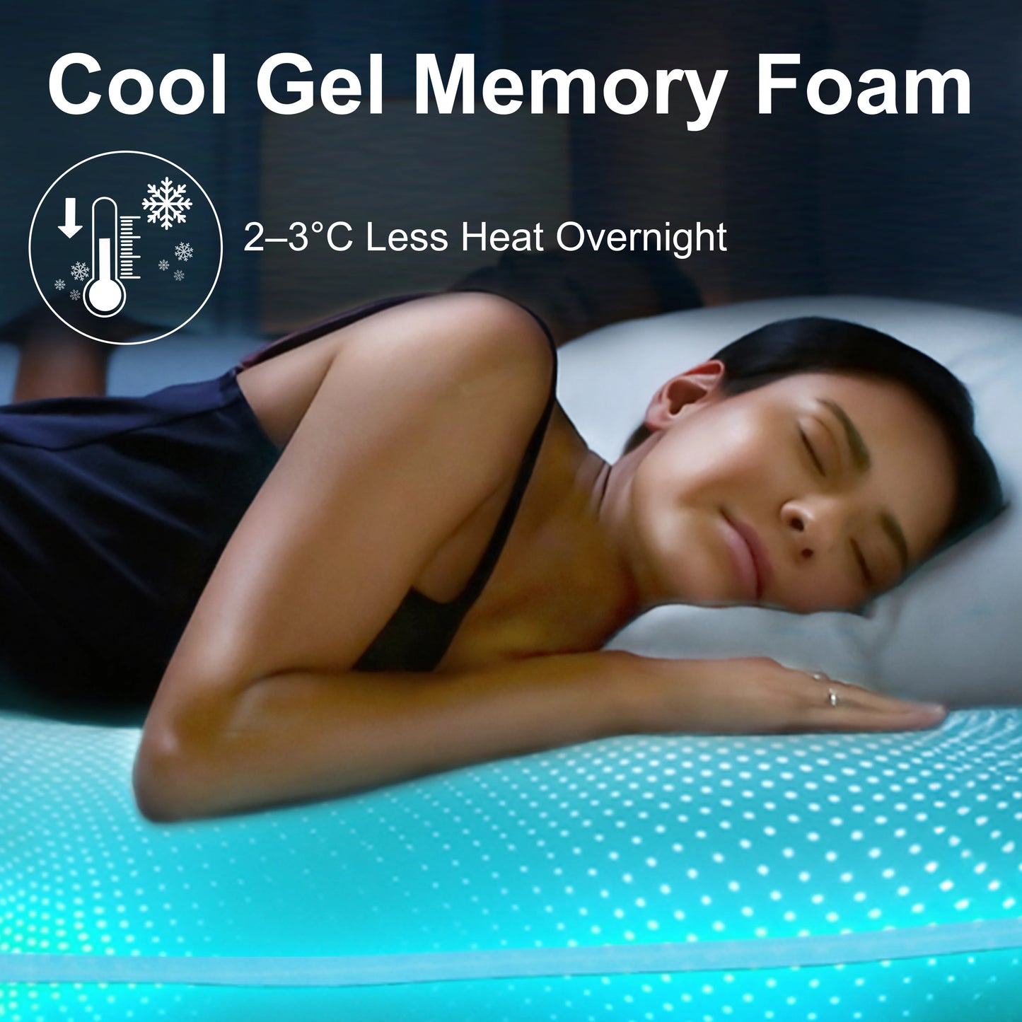 Cool Gel Memory Foam Mattress - Single, Small Double, Double, King