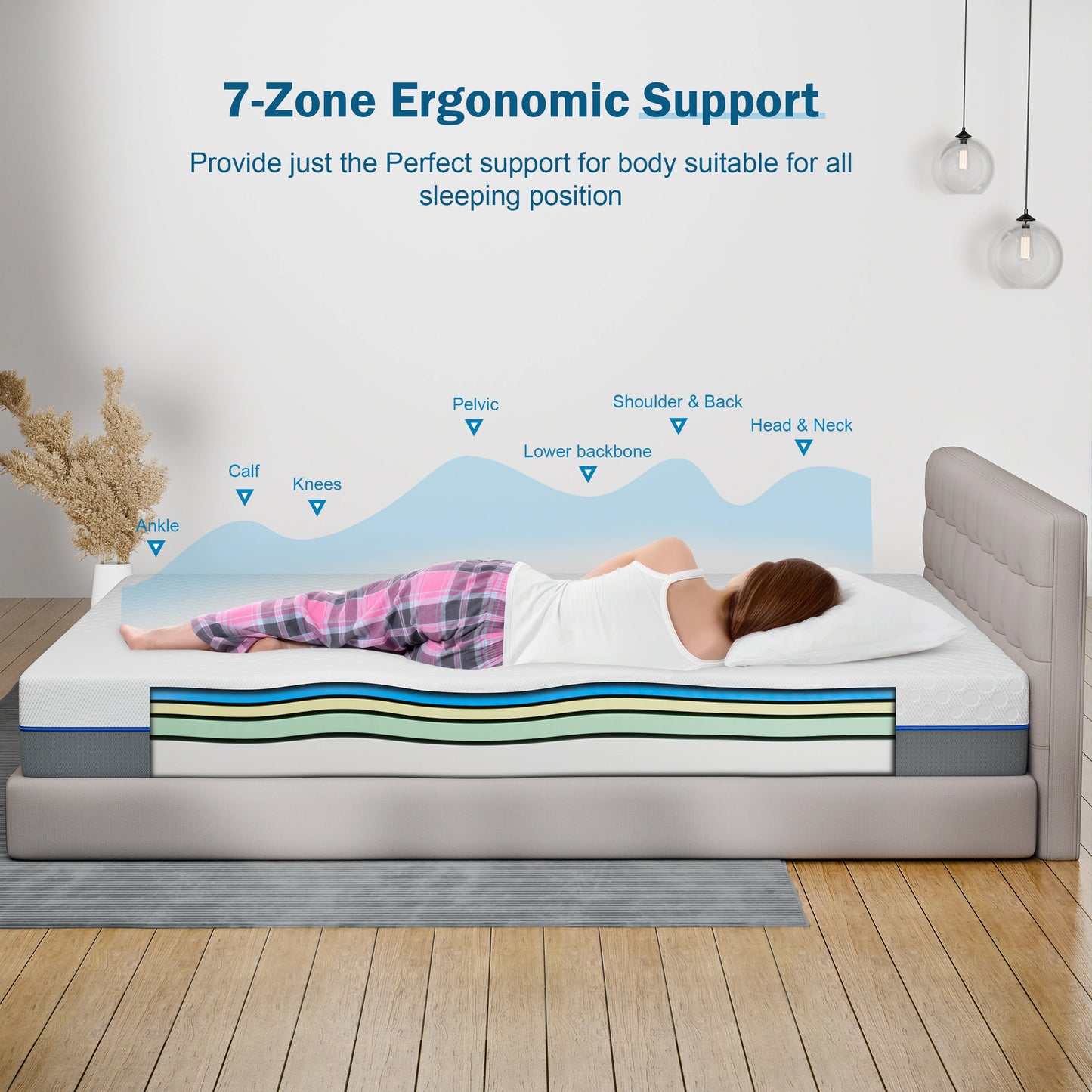 Cool Gel Memory Foam Mattress - Single, Small Double, Double, King