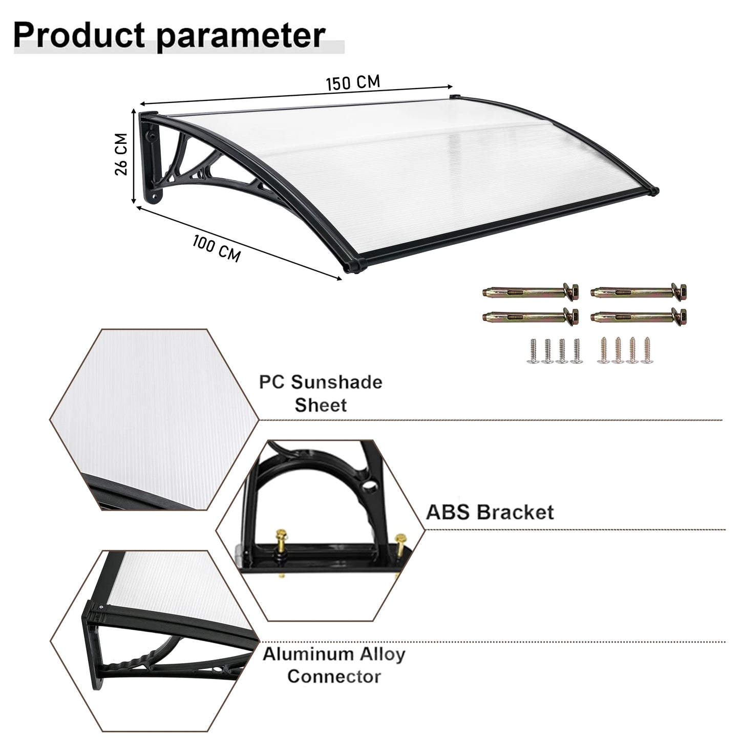 Waterproof Front Door Canopy