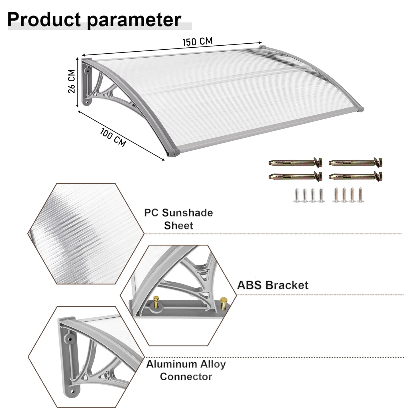 Waterproof Front Door Canopy