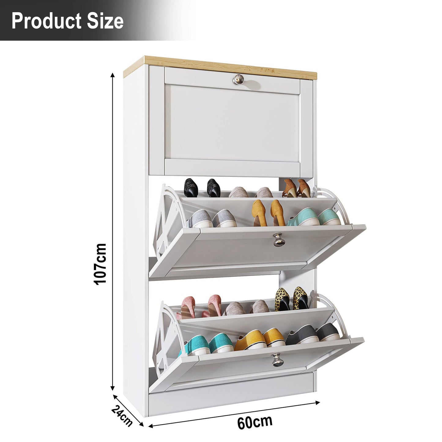 Shaker Shoe Cabinet For Hallway | Modern Shoe Storage Unit