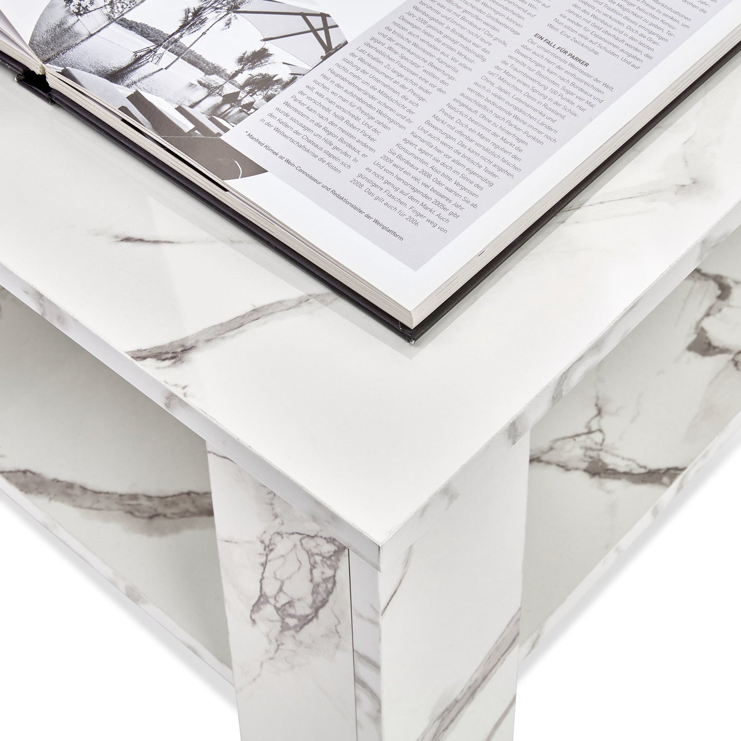 High Gloss Lift Top Coffee Table With Hidden Storage Shelf