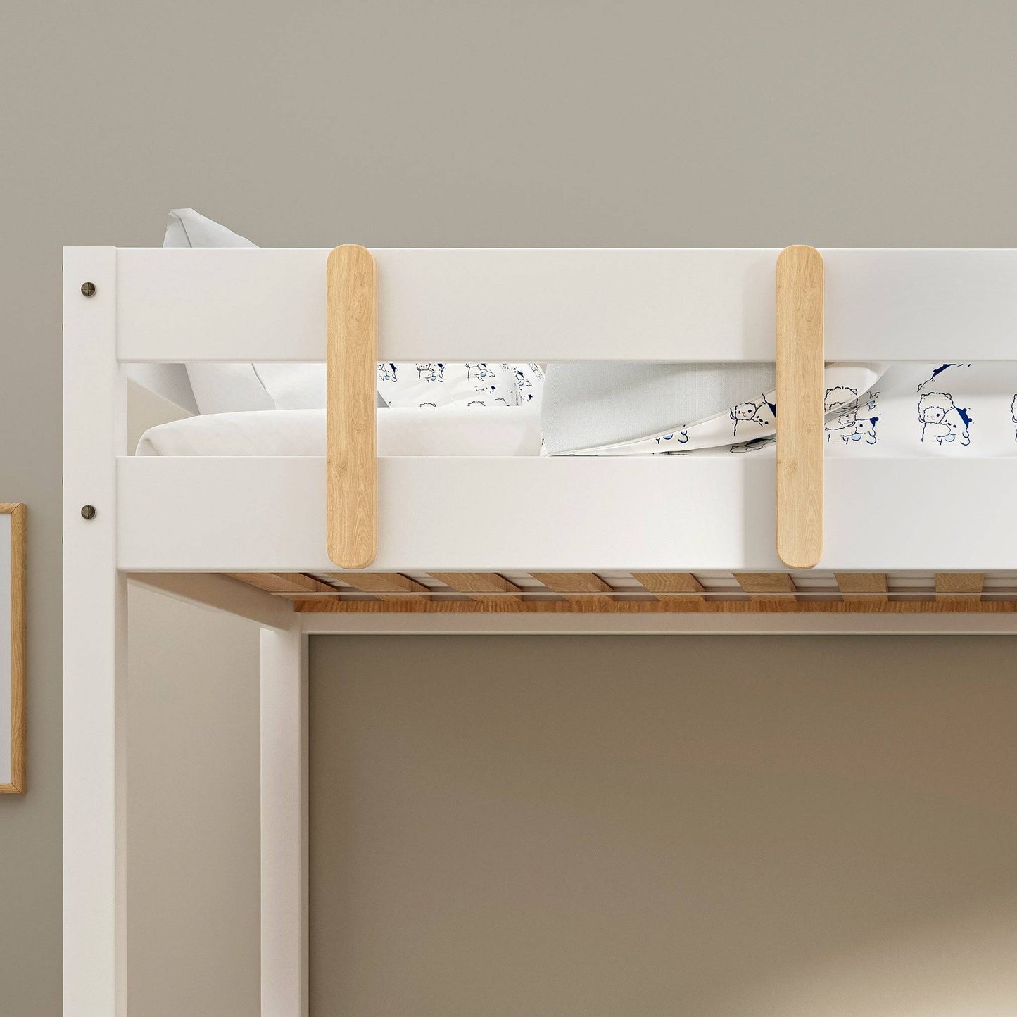 Bunk Bed With Desk - High Sleeper Loft Bed Frame For Kids