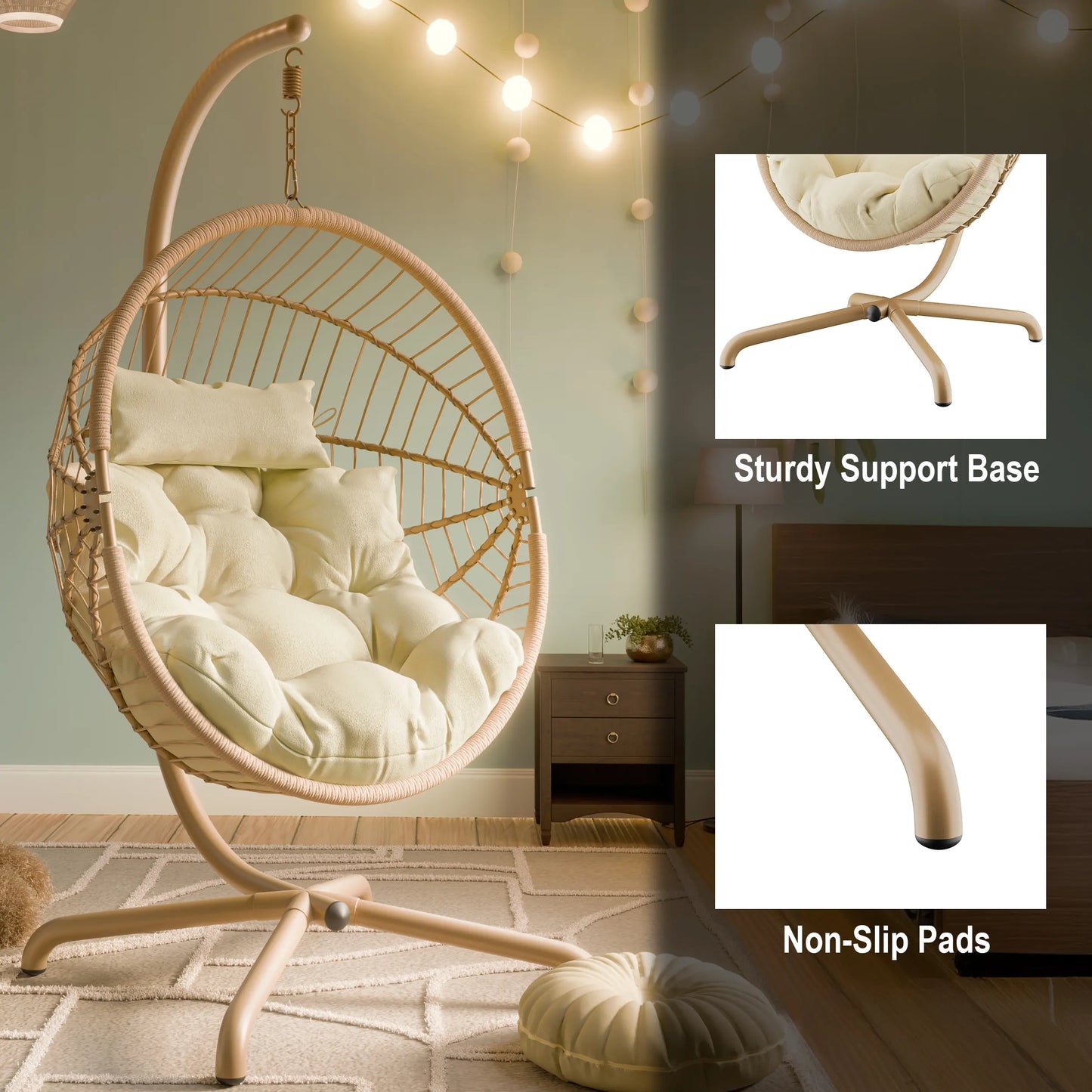 Hanging Egg Chair with Cushion