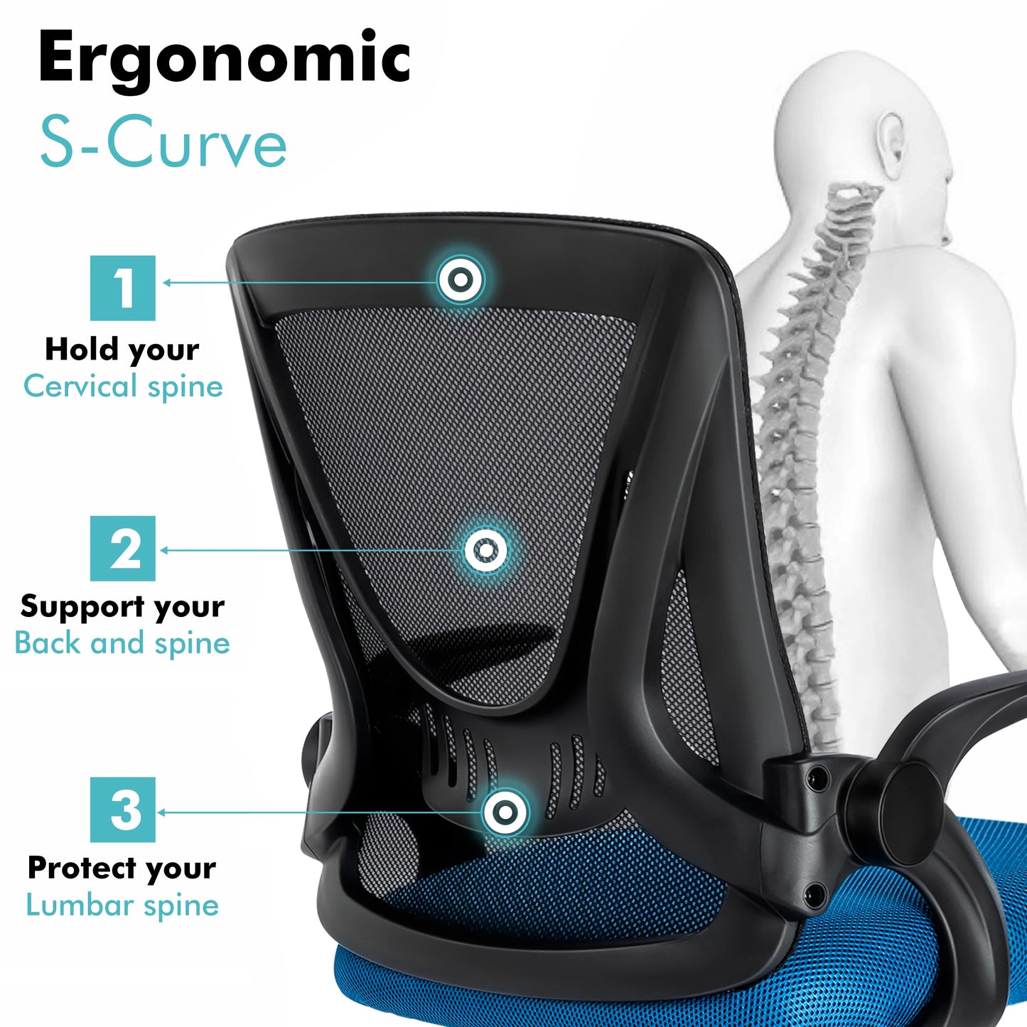 Ergonomic Home Office Chair Mesh - Computer Desk Chair