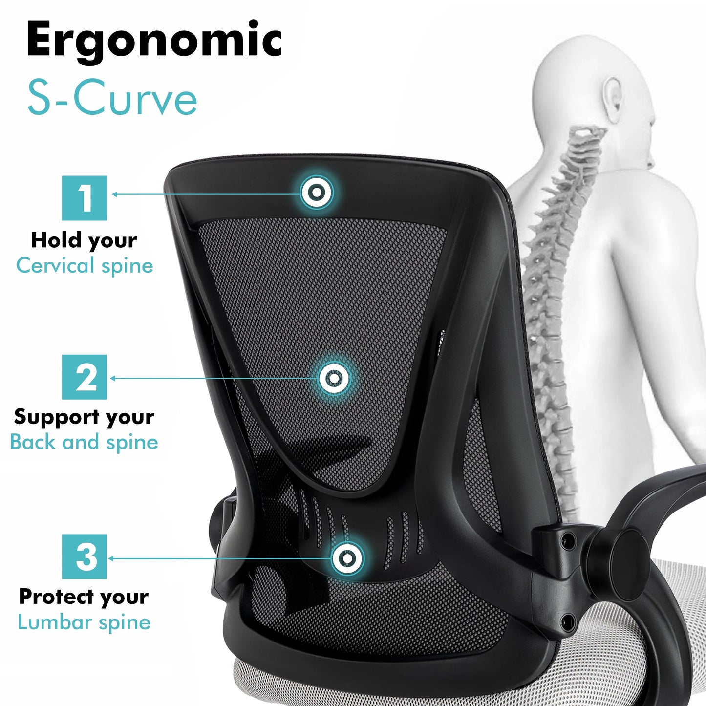 Ergonomic Home Office Chair Mesh - Computer Desk Chair