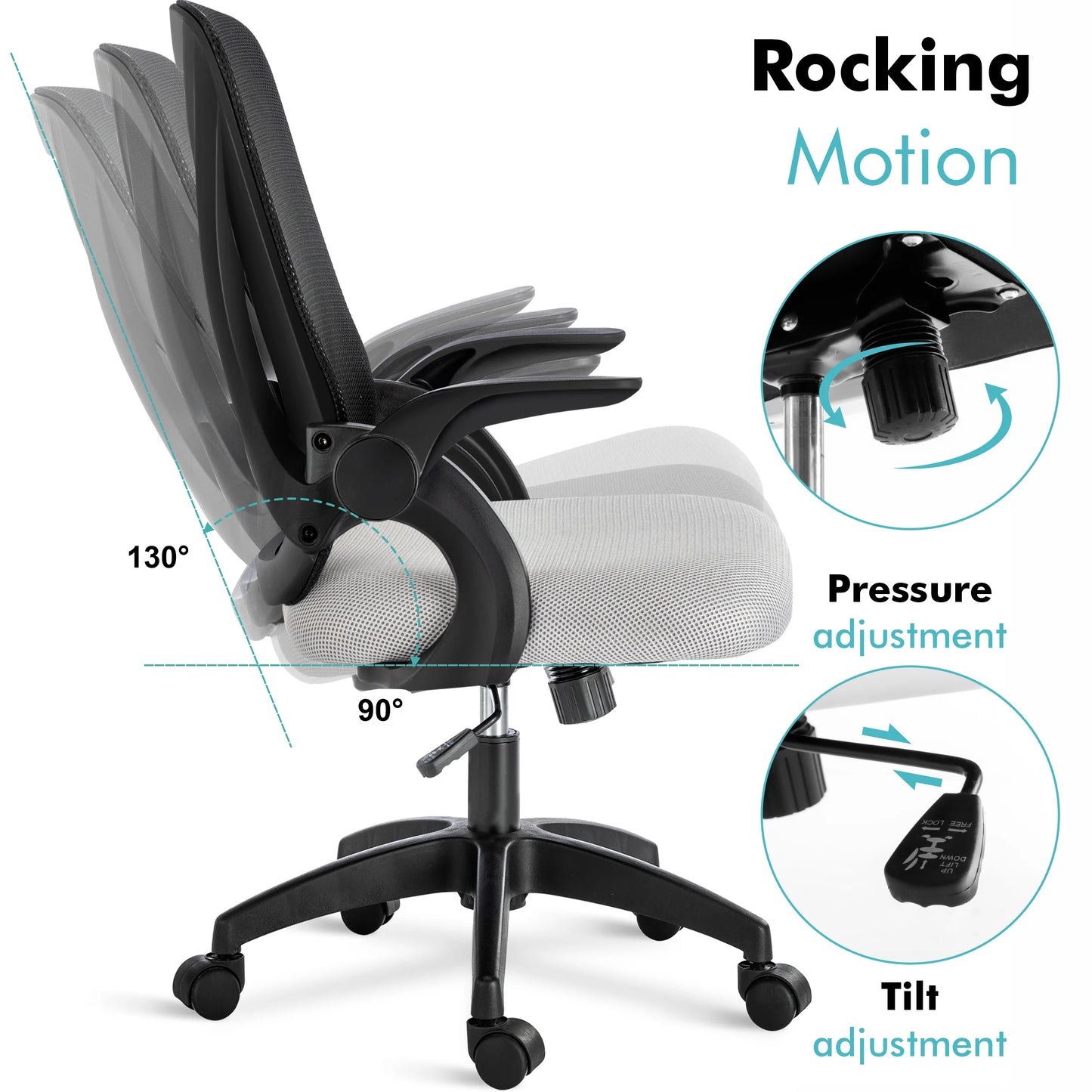 Ergonomic Home Office Chair Mesh - Computer Desk Chair