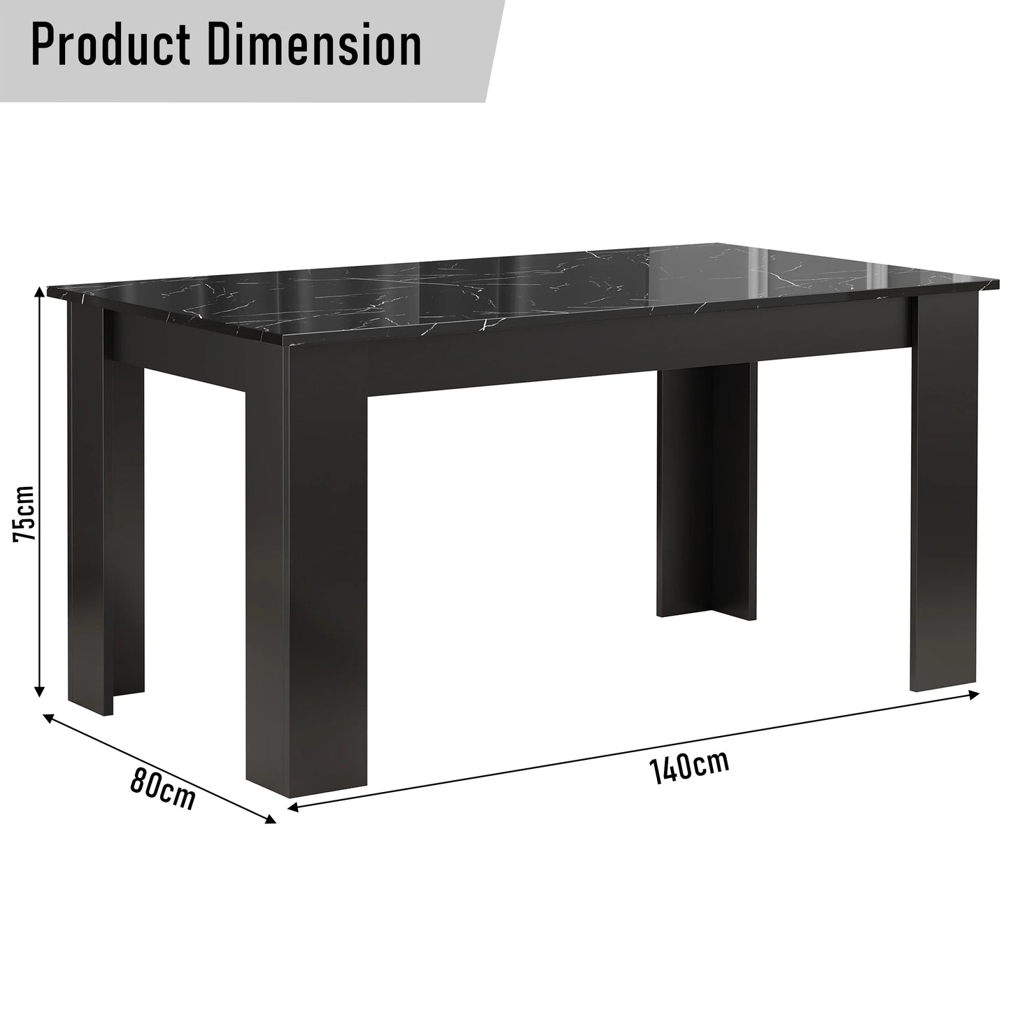 4 and 6 Seater Dining Table Rectangle