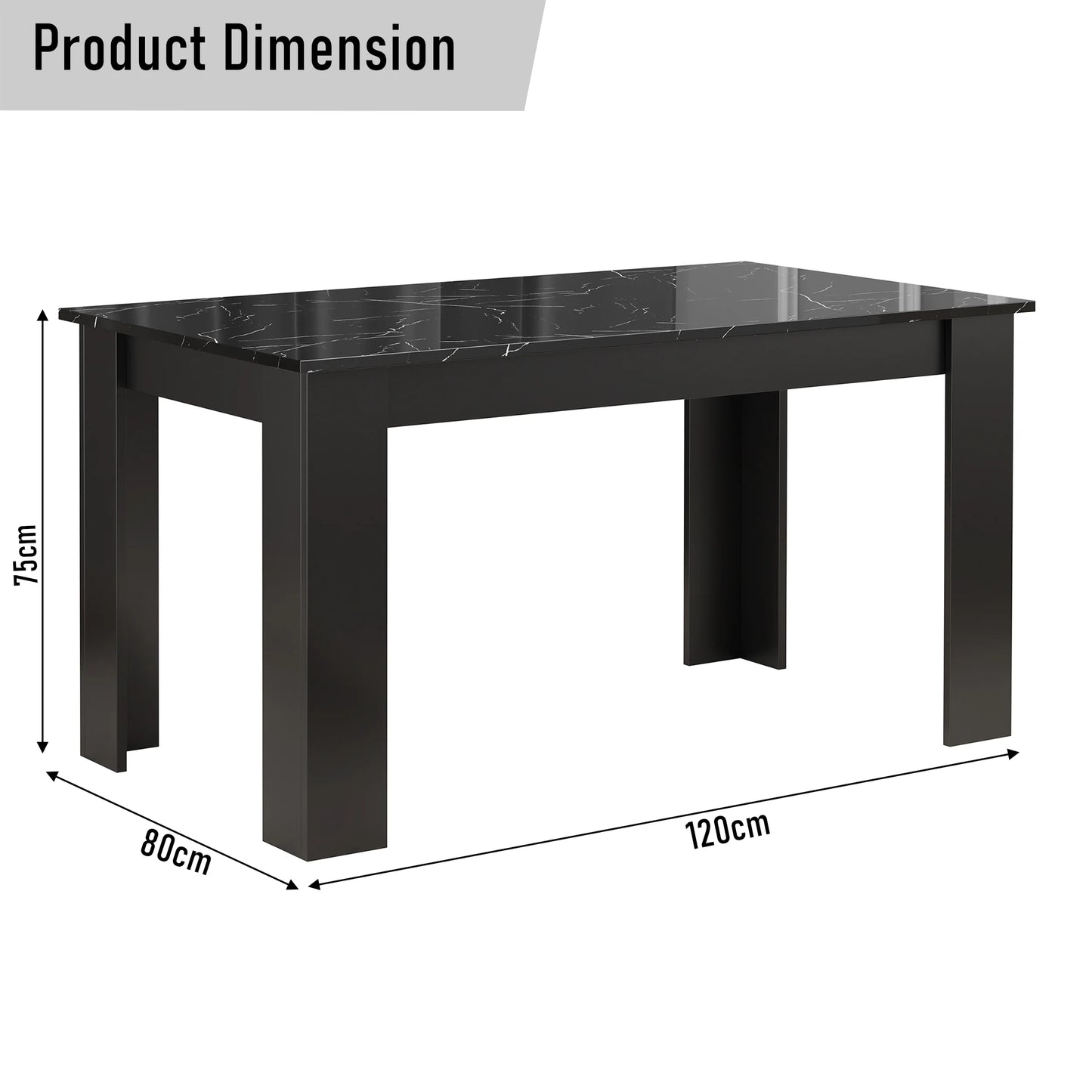 4 and 6 Seater Dining Table Rectangle