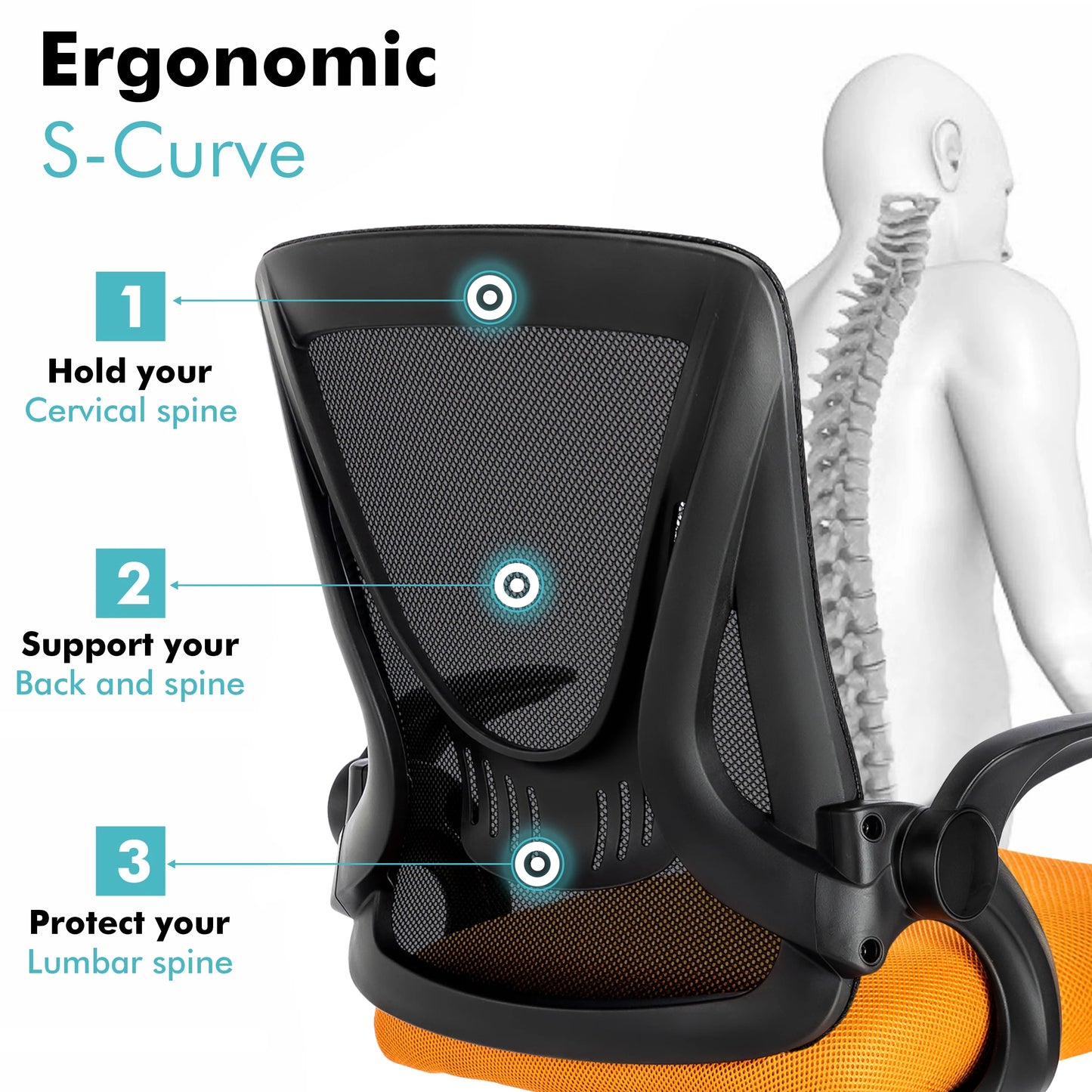 Ergonomic Home Office Chair Mesh - Computer Desk Chair