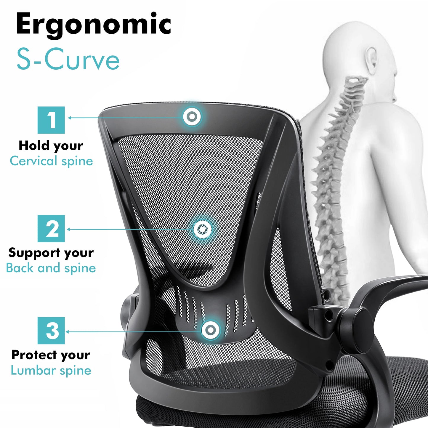 Ergonomic Home Office Chair Mesh - Computer Desk Chair
