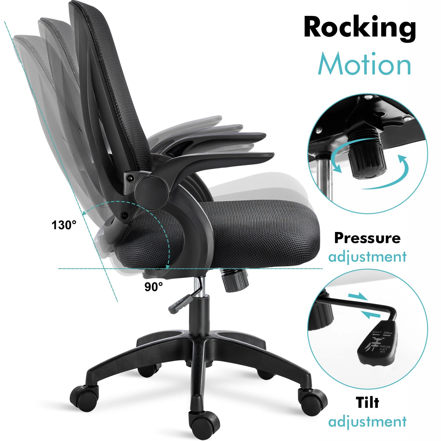 Ergonomic Home Office Chair Mesh - Computer Desk Chair