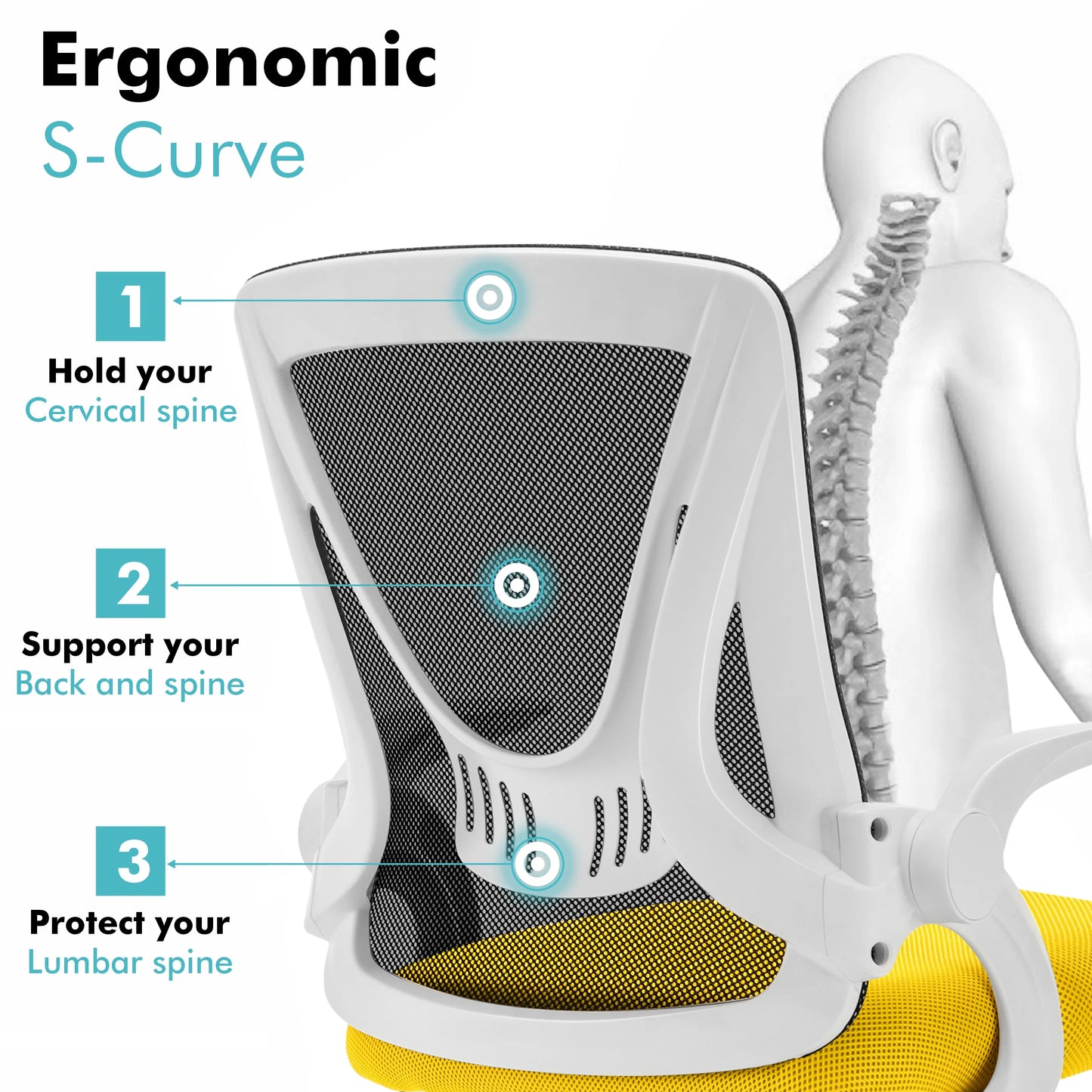 Ergonomic Home Office Chair Mesh - Computer Desk Chair