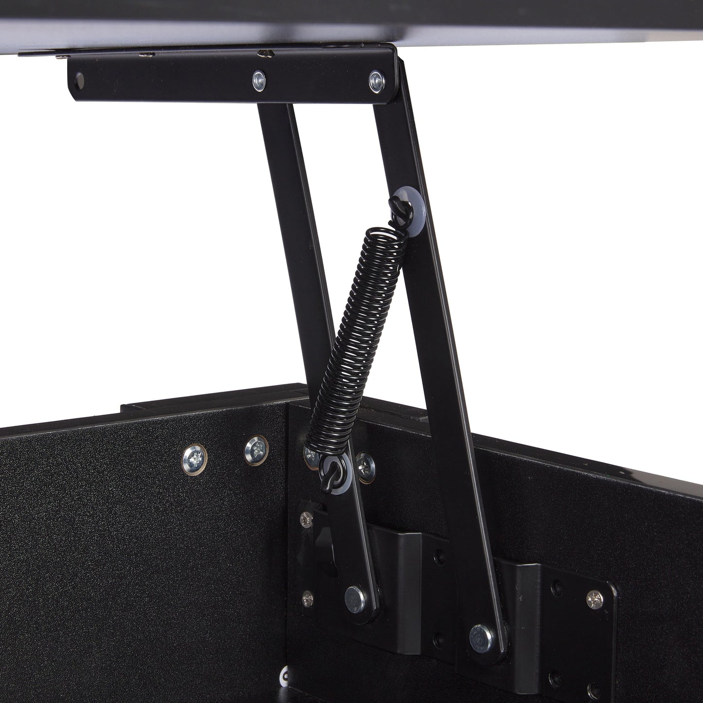 High Gloss Lift Top Coffee Table With Hidden Storage Shelf