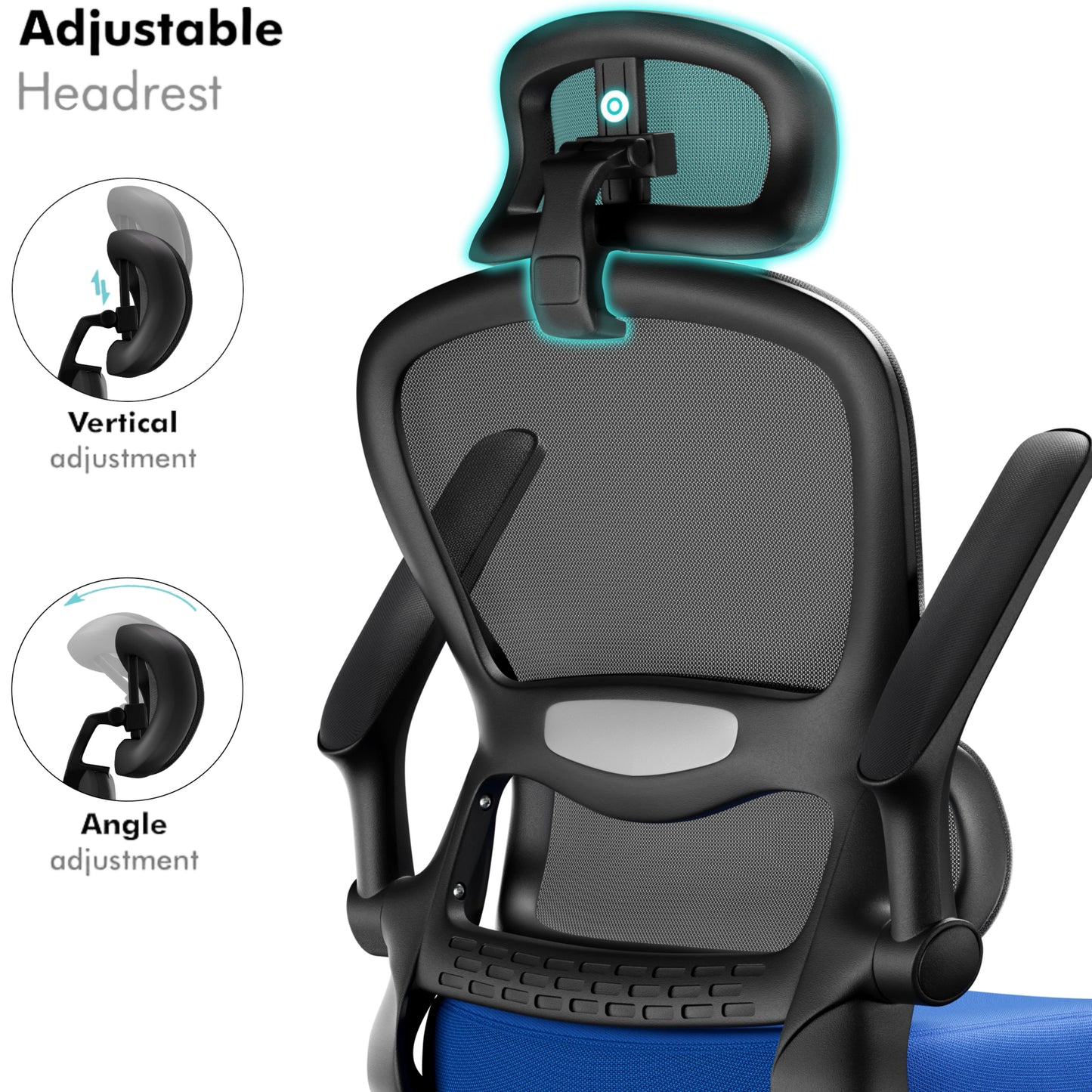Home Office Chair - Ergonomic Computer Chair with Headrest