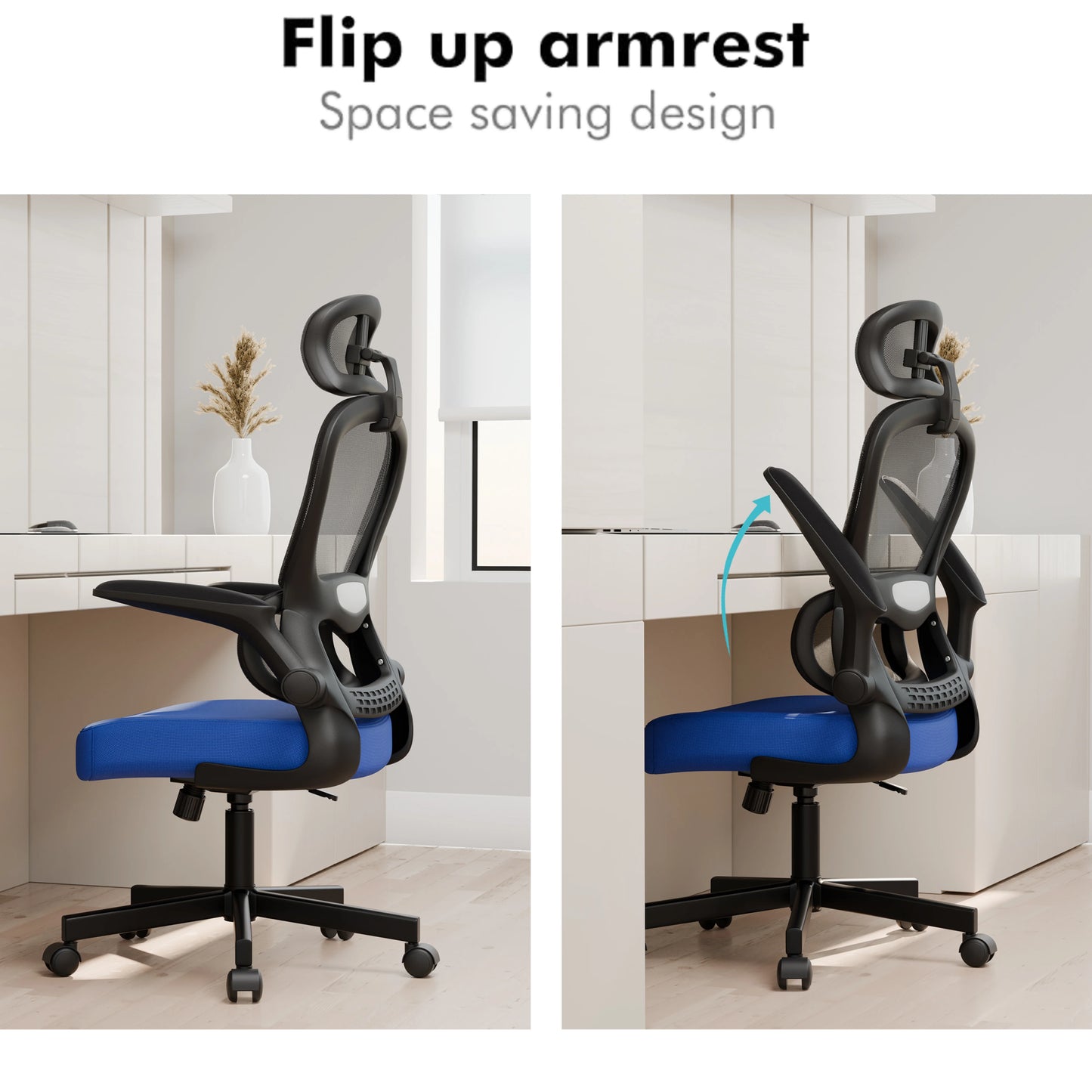 Home Office Chair - Ergonomic Computer Chair with Headrest