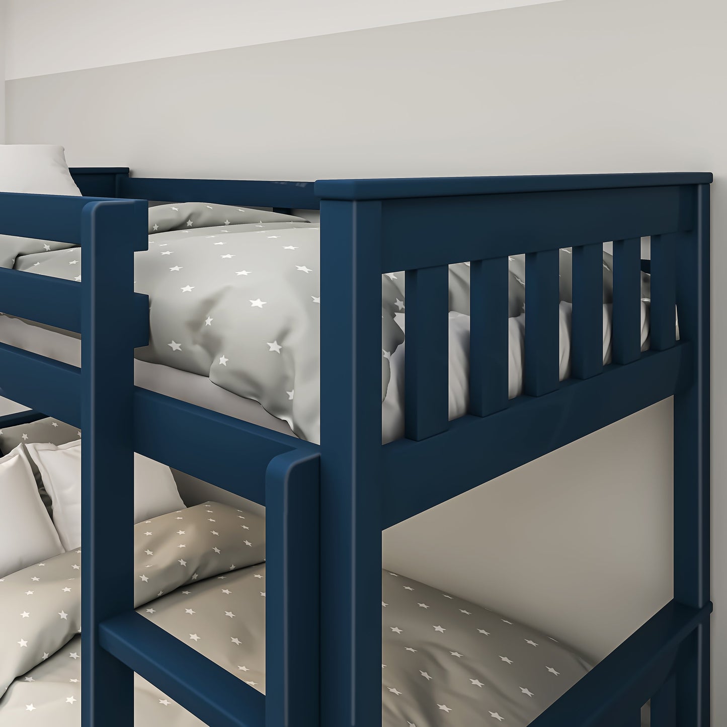 Solid Wood Detachable Double Bunk Bed