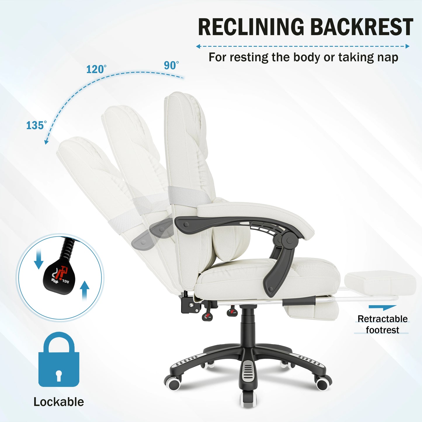 Premium Executive Office Chair - Reclining Swivel Chair