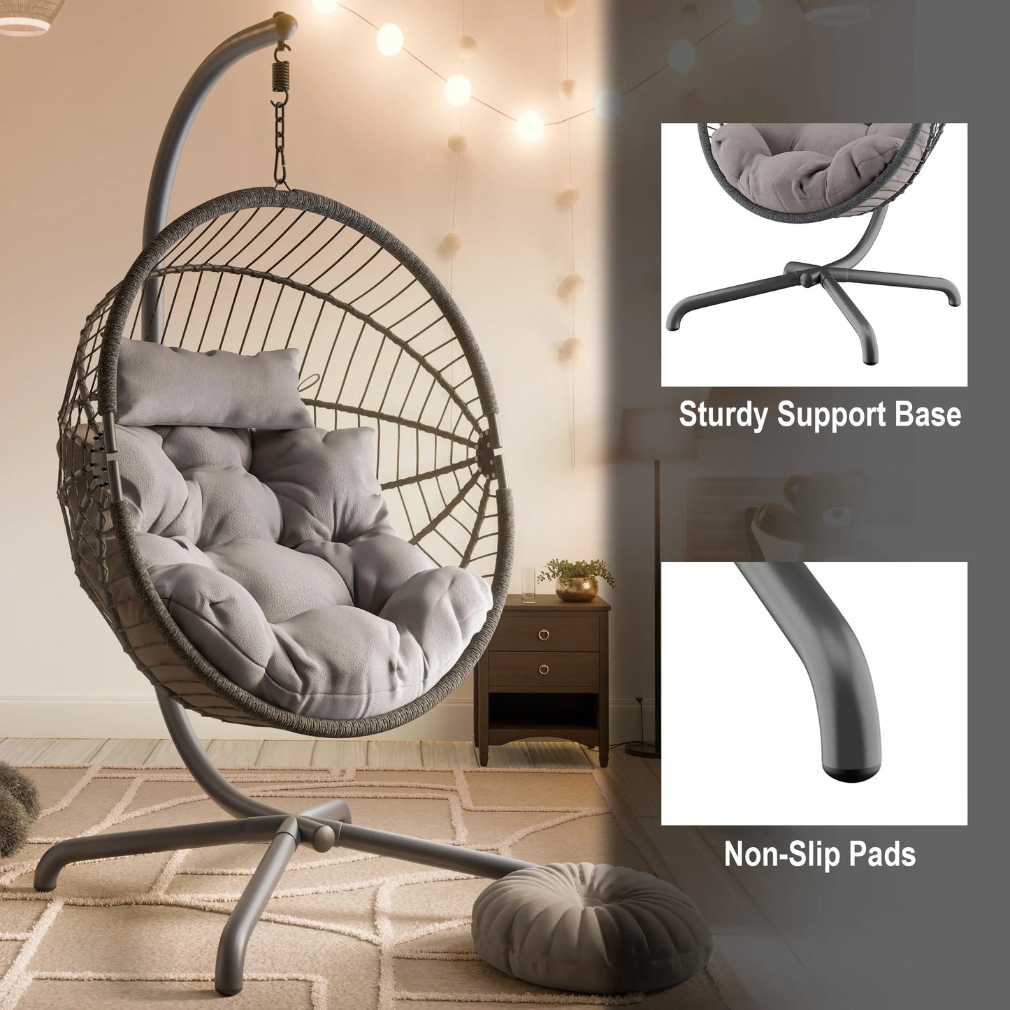 Hanging Egg Chair with Cushion