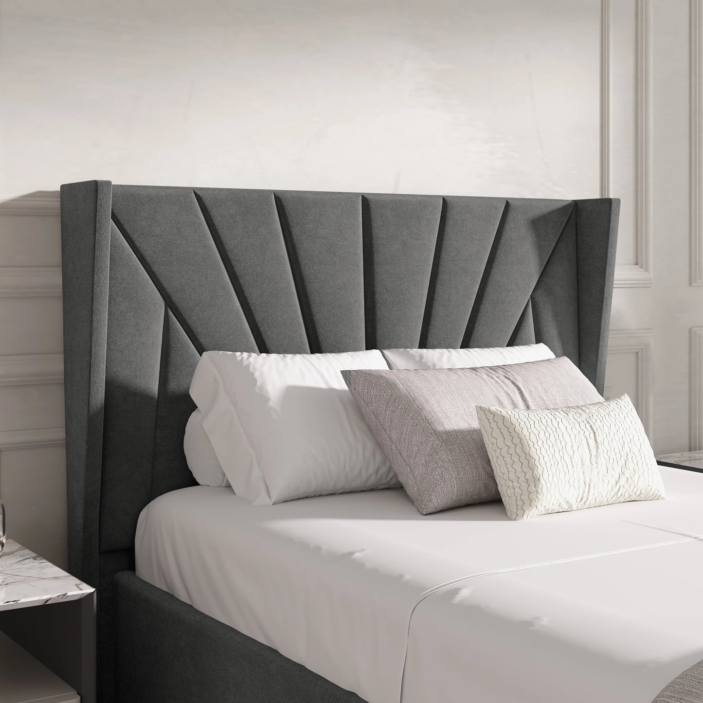 Velvet Ottoman Storage Bed - Sunrise Ottoman Bed Frame