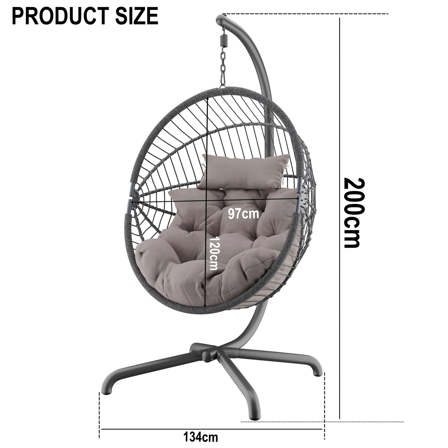 Hanging Egg Chair with Cushion