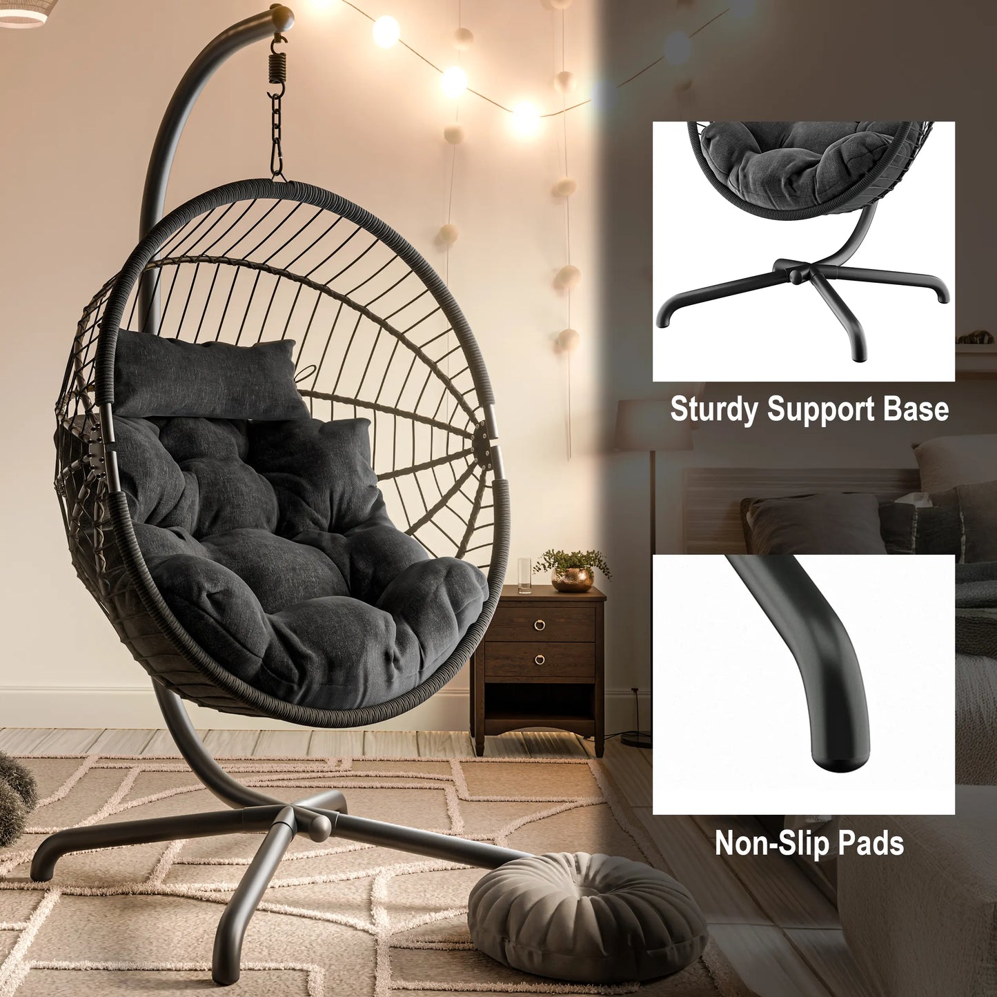 Hanging Egg Chair with Cushion