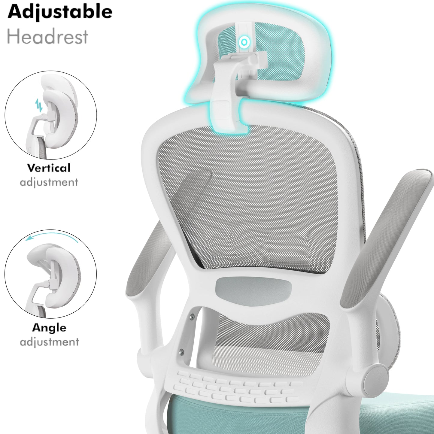 Home Office Chair - Ergonomic Computer Chair with Headrest