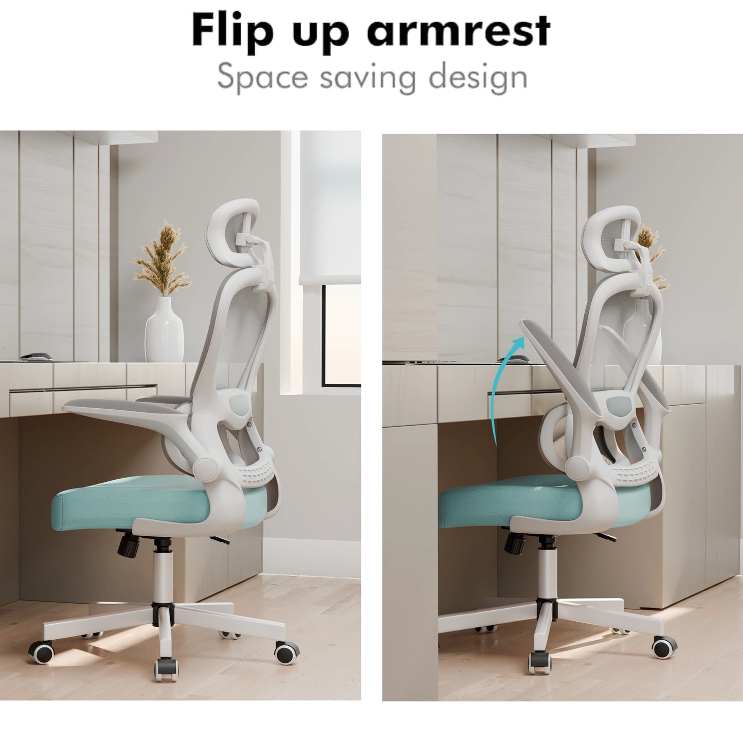 Home Office Chair - Ergonomic Computer Chair with Headrest