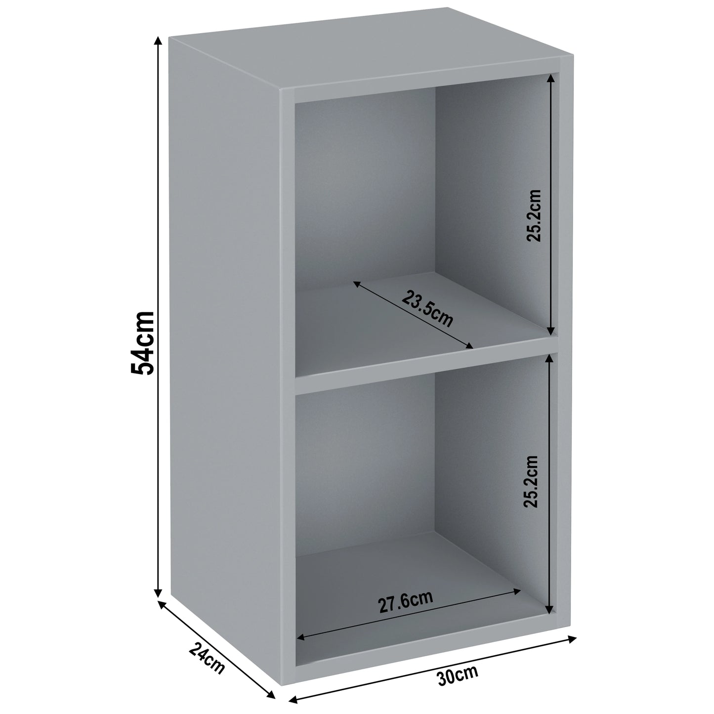Bookcase Cube Storage Unit - Tall Narrow Bookshelf