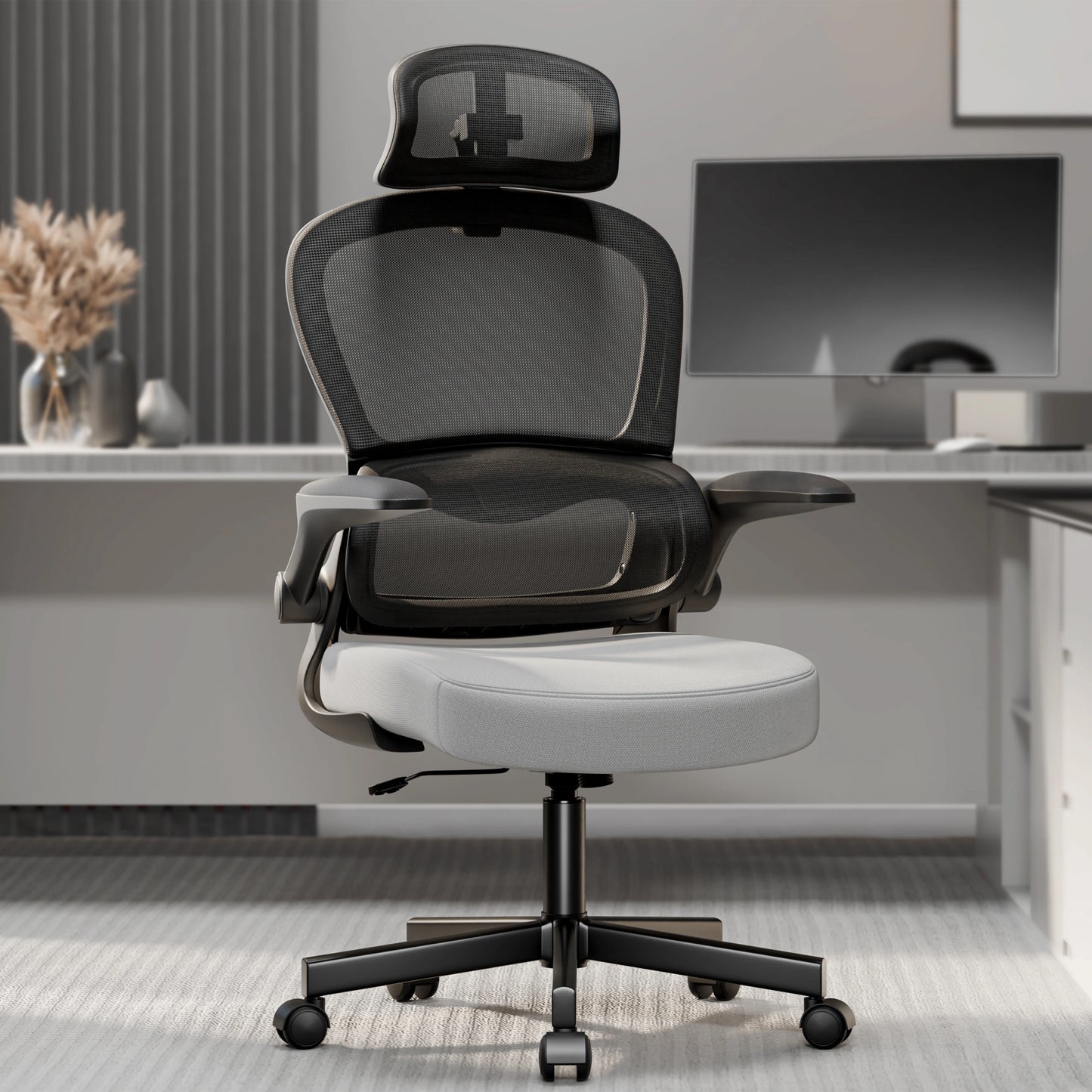 Home Office Chair - Ergonomic Computer Chair with Headrest