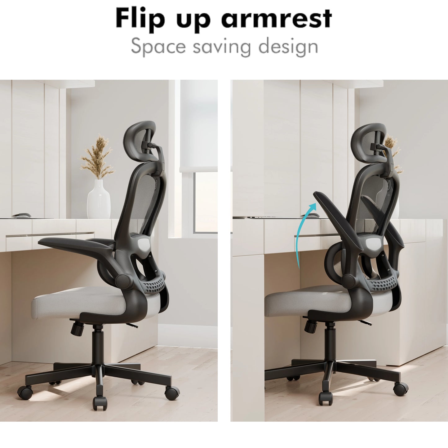 Home Office Chair - Ergonomic Computer Chair with Headrest