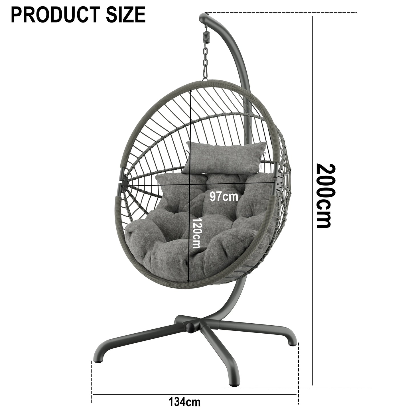 Hanging Egg Chair with Cushion