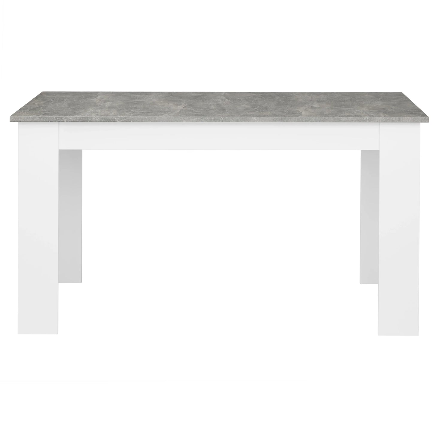 Grey Marble Finish 4-6 Seater Dining Table and Chairs Set