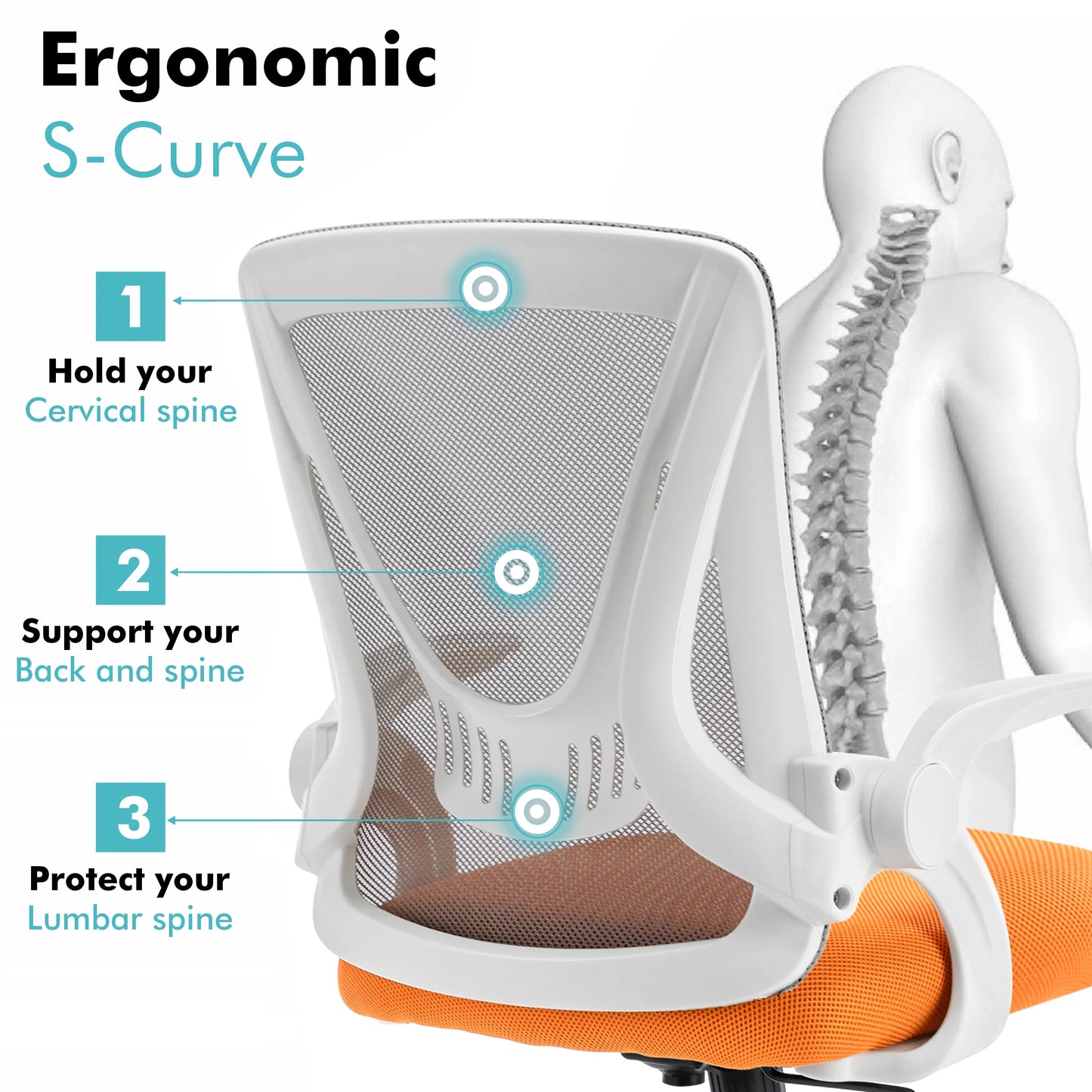 Ergonomic Home Office Chair Mesh - Computer Desk Chair
