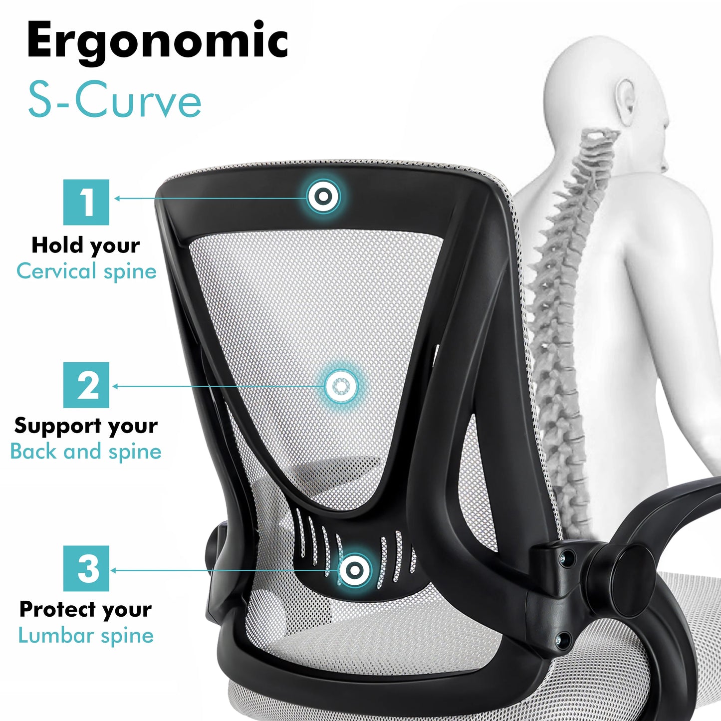 Ergonomic Home Office Chair Mesh - Computer Desk Chair
