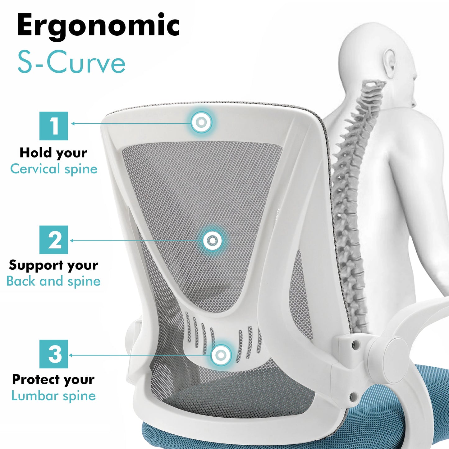 Ergonomic Home Office Chair Mesh - Computer Desk Chair