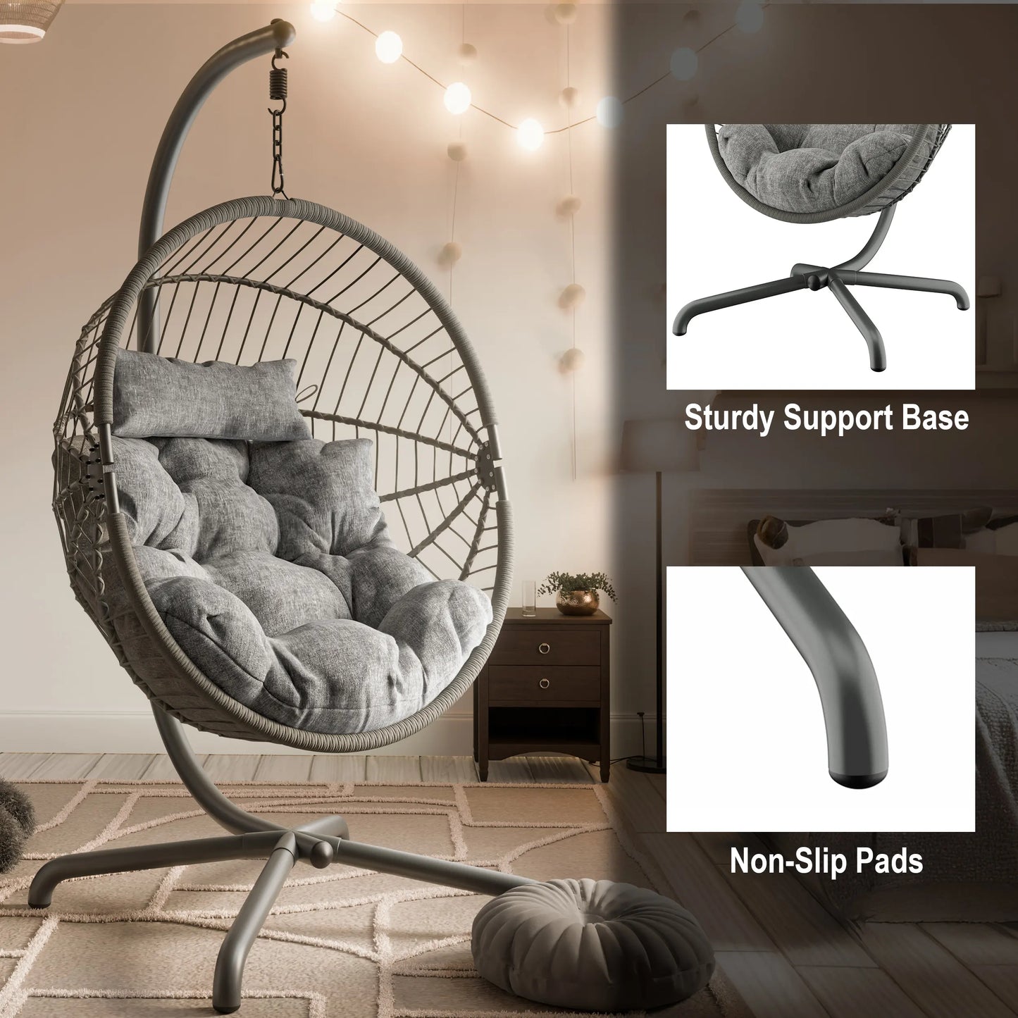 Hanging Egg Chair with Cushion