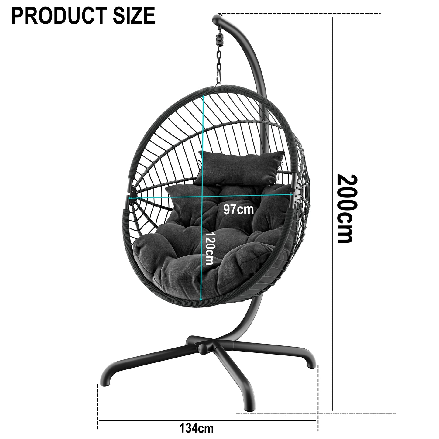 Hanging Egg Chair with Cushion