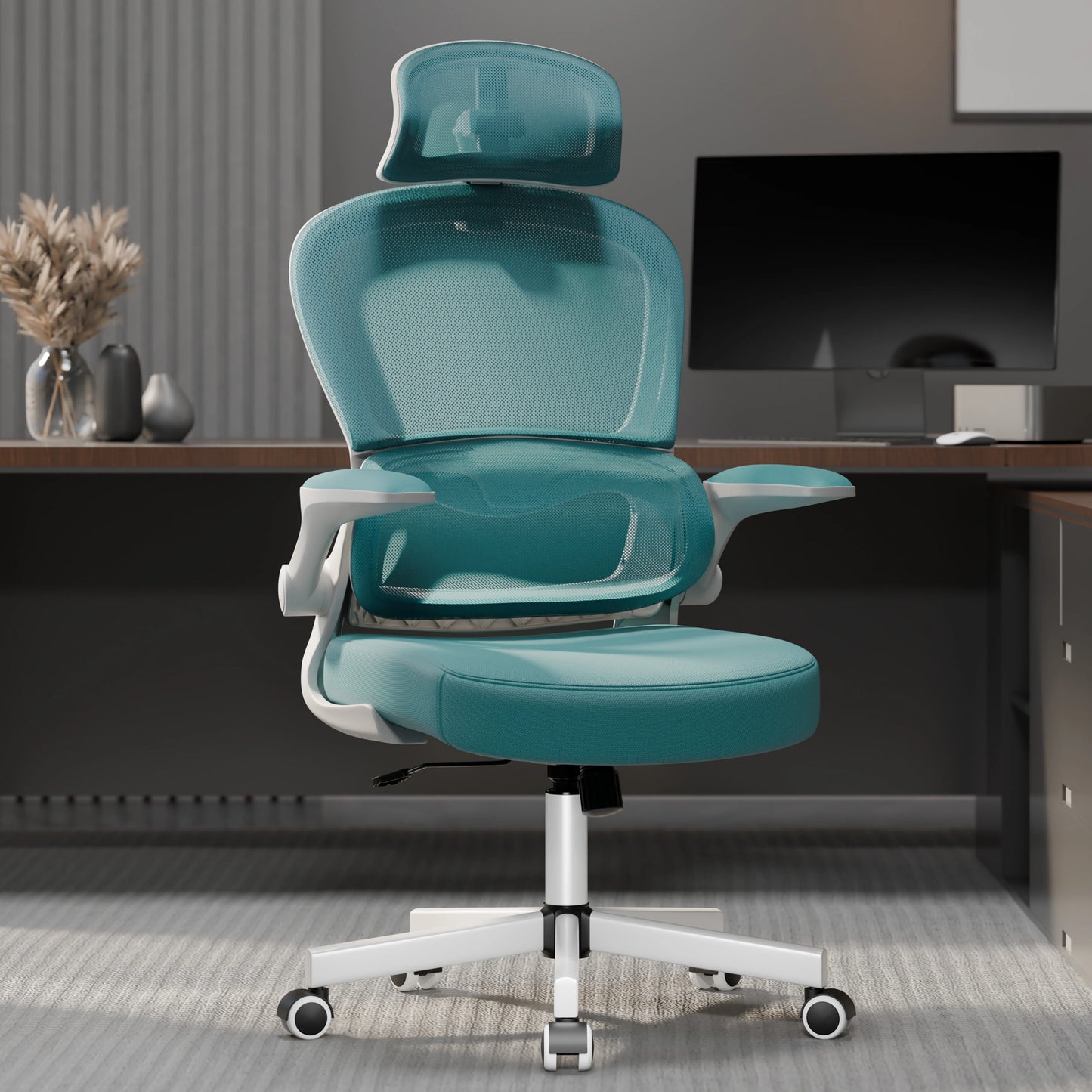 Home Office Chair - Ergonomic Computer Chair with Headrest