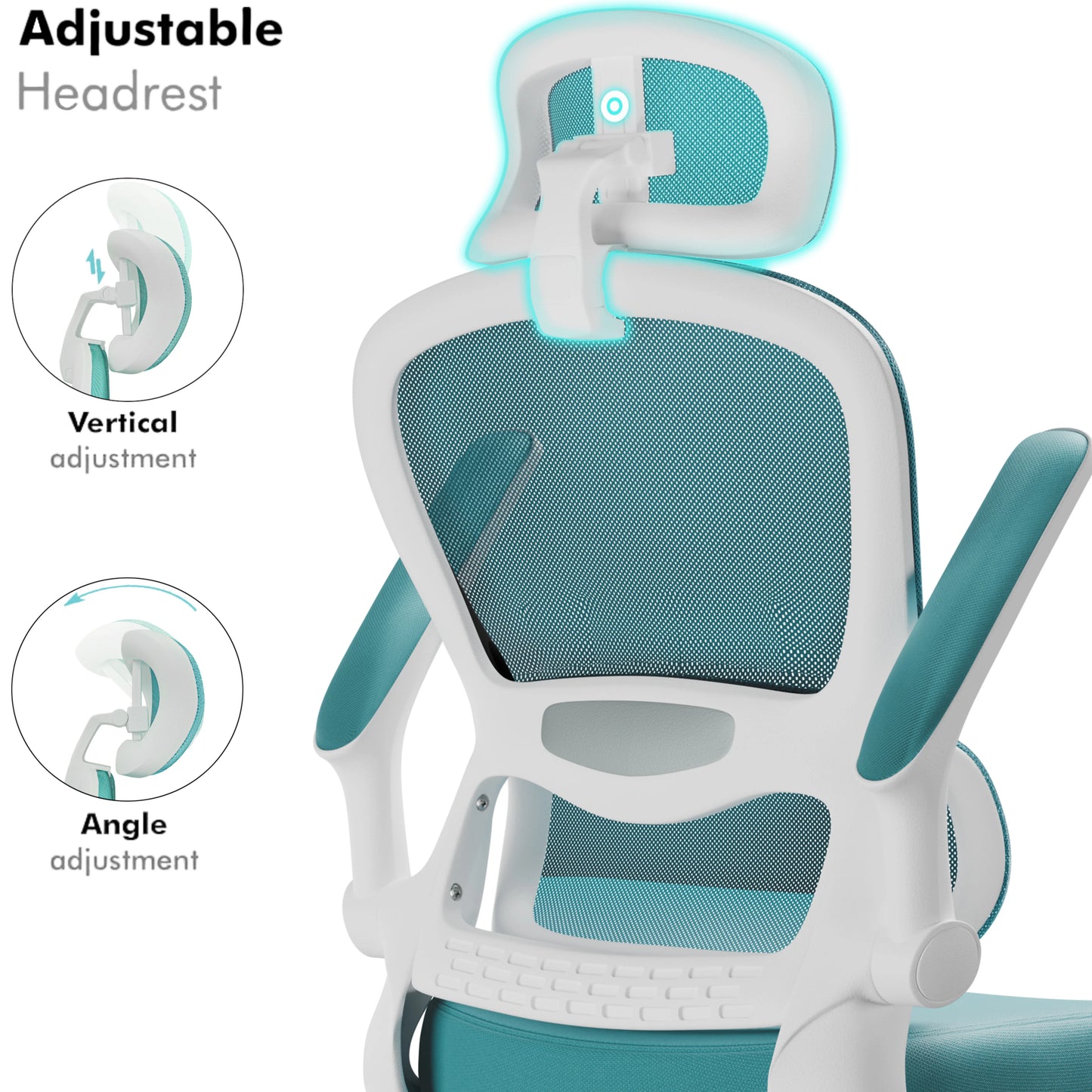 Home Office Chair - Ergonomic Computer Chair with Headrest