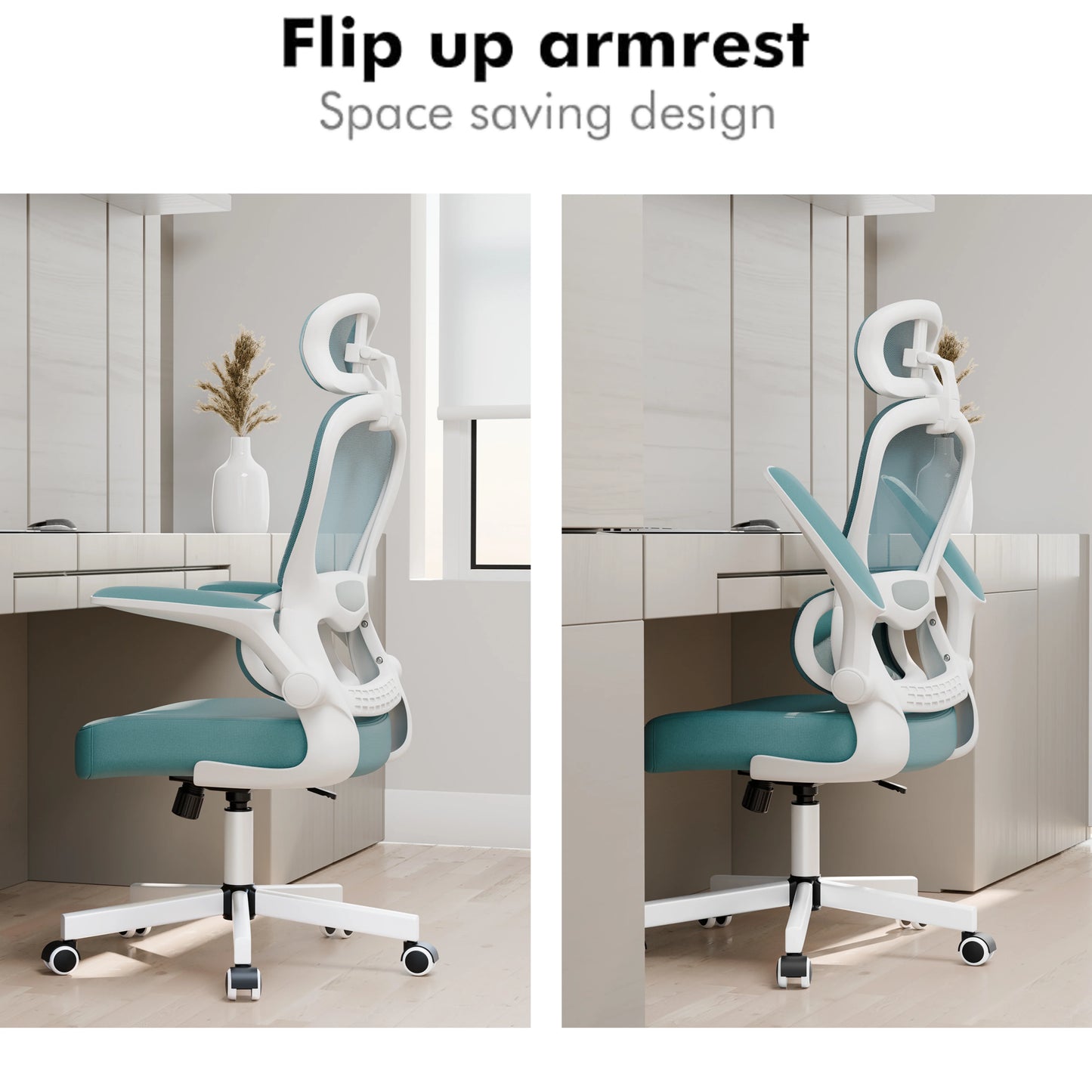 Home Office Chair - Ergonomic Computer Chair with Headrest