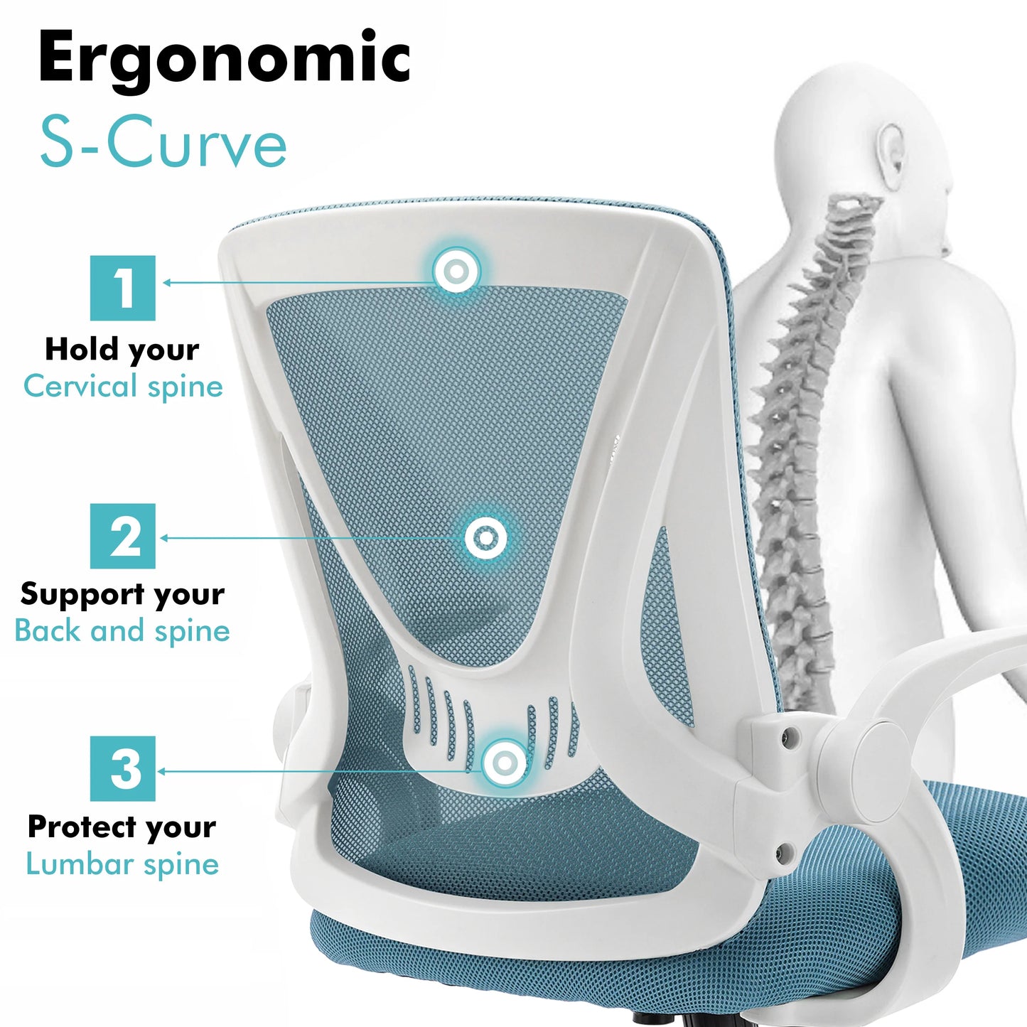 Ergonomic Home Office Chair Mesh - Computer Desk Chair