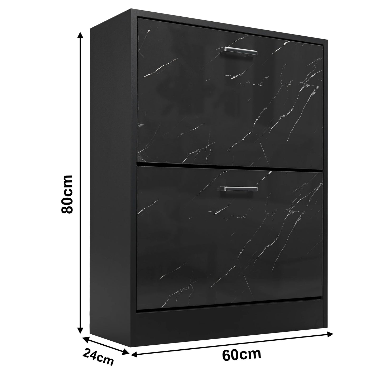 2 Door Slim Shoe Cabinet For Hallway | Small Shoe Storage