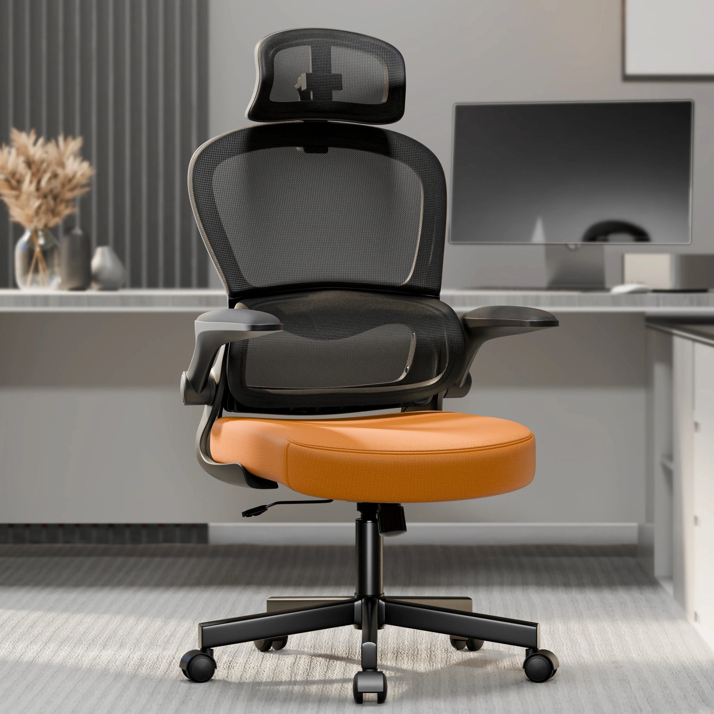 Home Office Chair - Ergonomic Computer Chair with Headrest