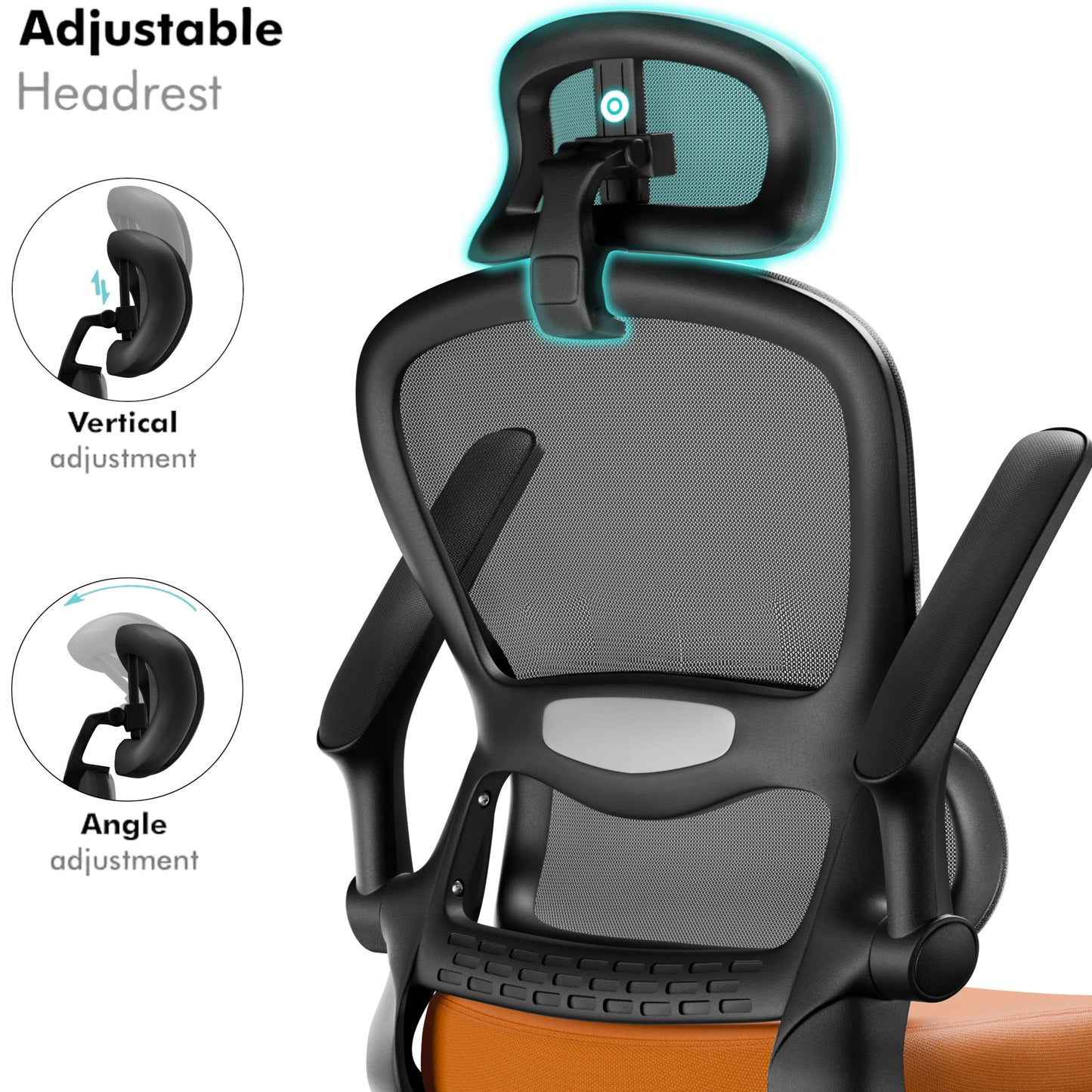 Home Office Chair - Ergonomic Computer Chair with Headrest