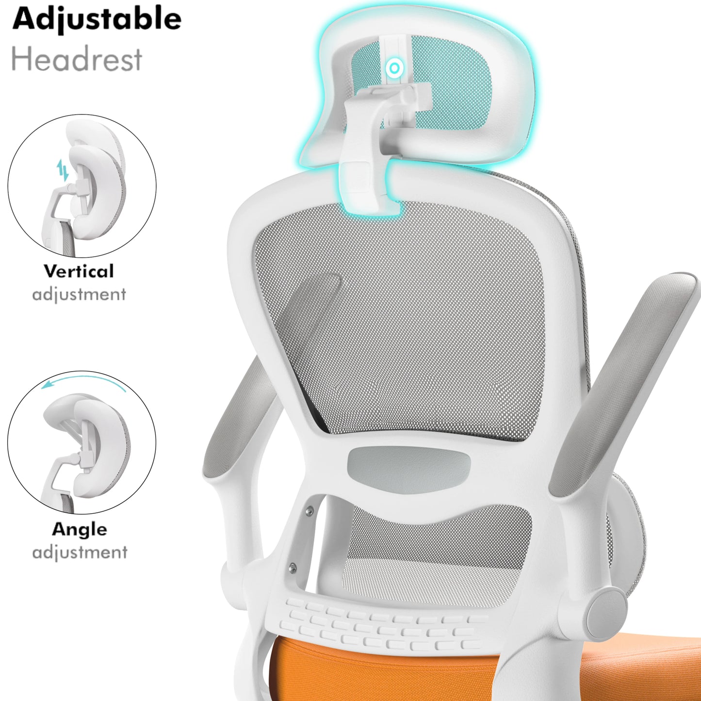 Home Office Chair - Ergonomic Computer Chair with Headrest