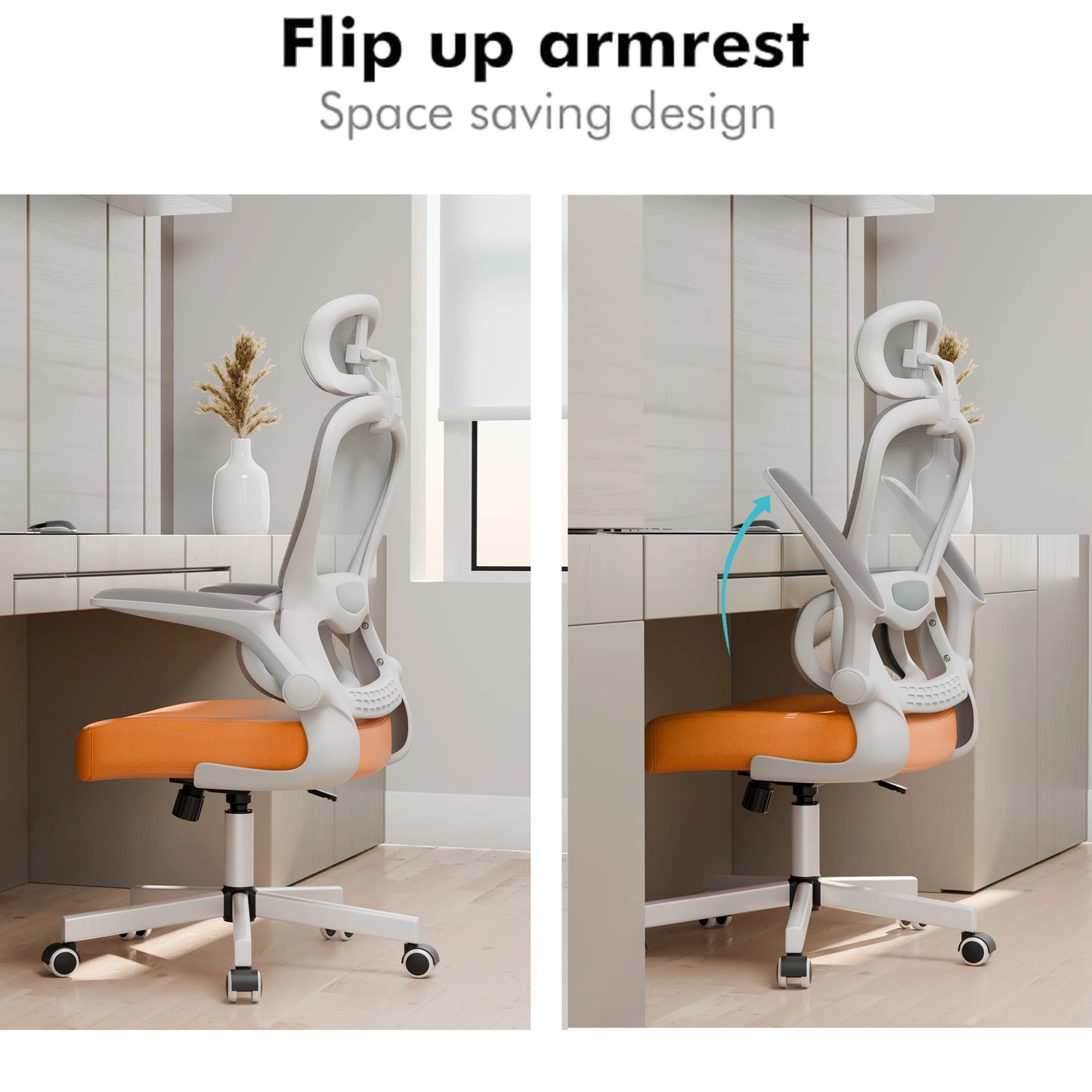 Home Office Chair - Ergonomic Computer Chair with Headrest