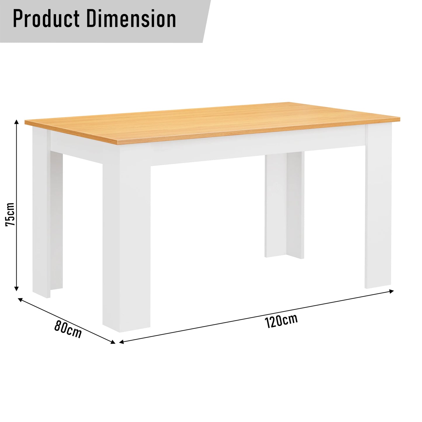 4 and 6 Seater Dining Table Rectangle