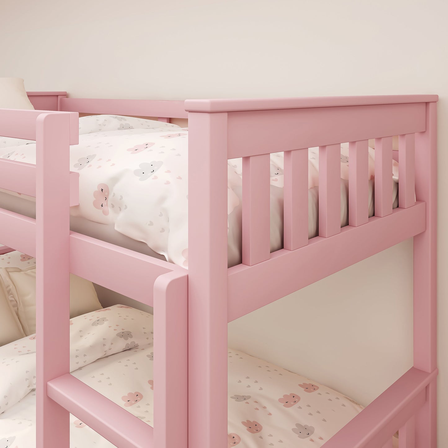 Solid Wood Detachable Double Bunk Bed