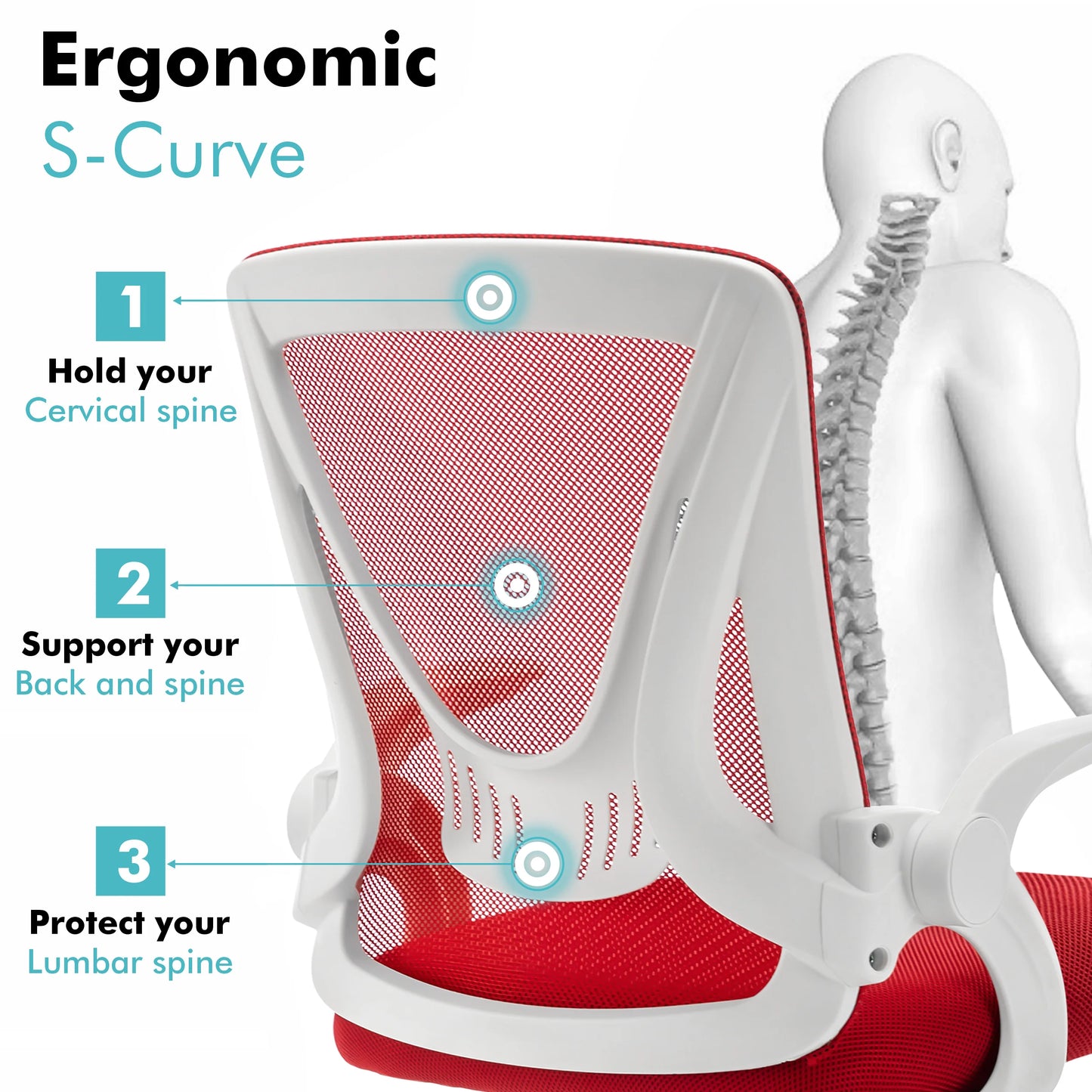 Ergonomic Home Office Chair Mesh - Computer Desk Chair